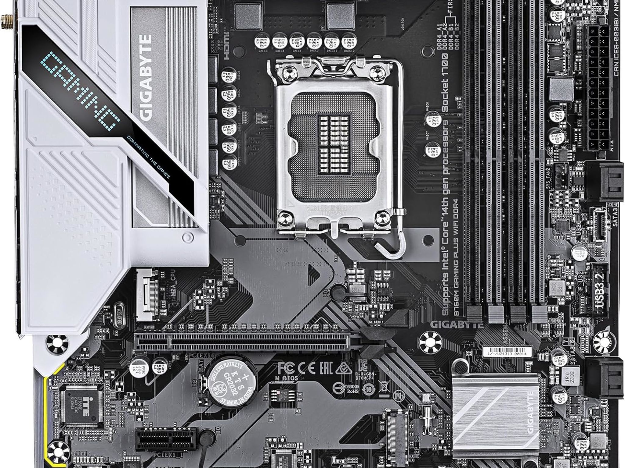GIGABYTE B760M Gaming Plus WiFi DDR4 LGA 1700 Intel B760 Micro ATX Motherboard