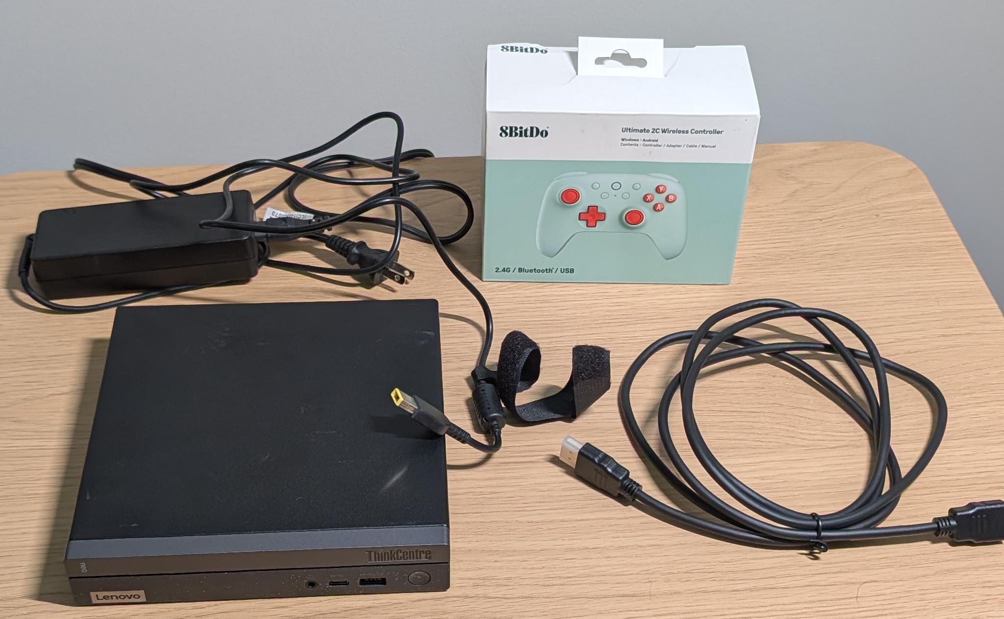 Steambox conversion of Lenovo Thinkcentre NEO, i5, 16GB RAM, 256 GB SSD, running Bazzite
