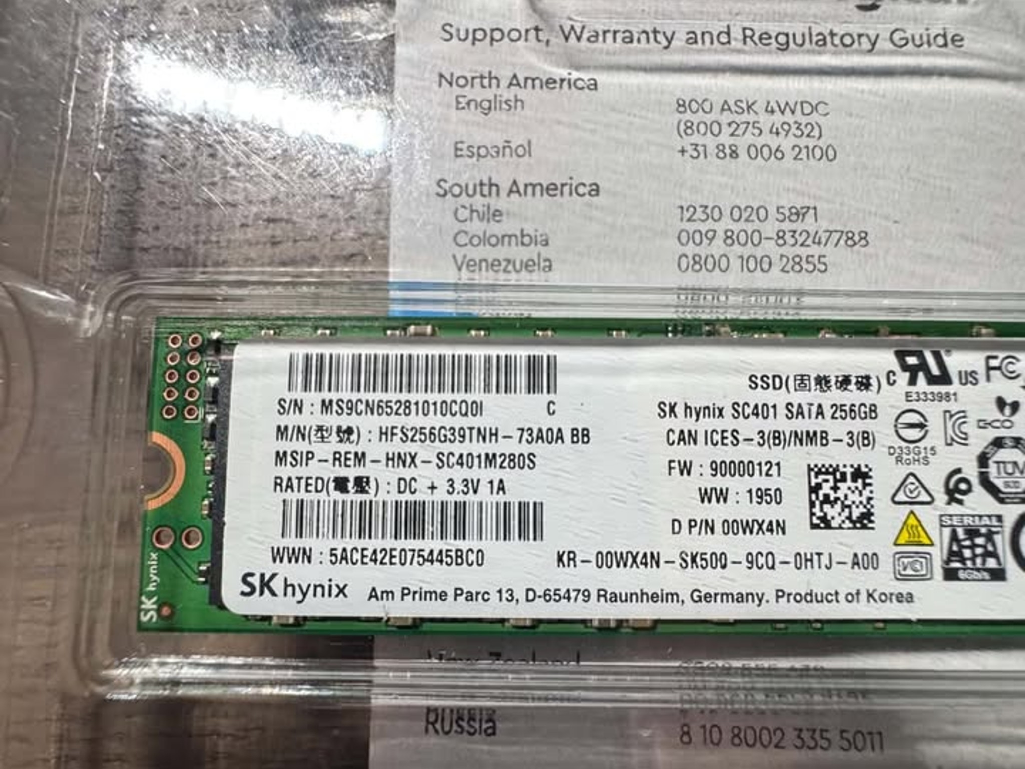 SK hynix SC401 256GB M.2 SATA SSD 2280