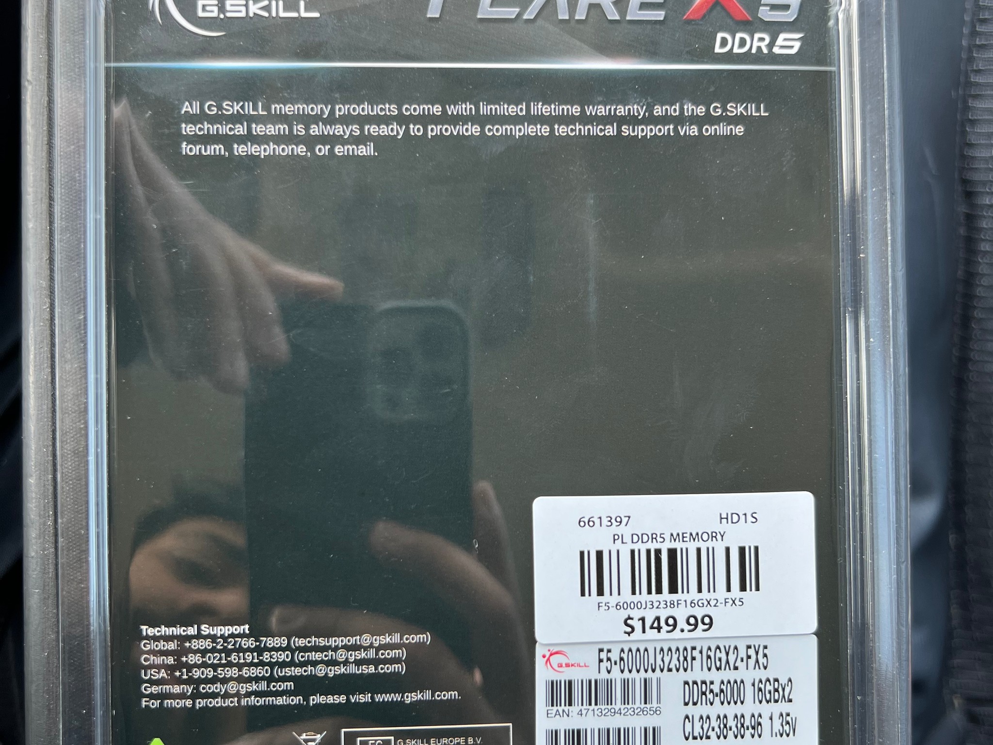 G Skill Flare X5 DDR5 6000MHz 32GB (2x16)