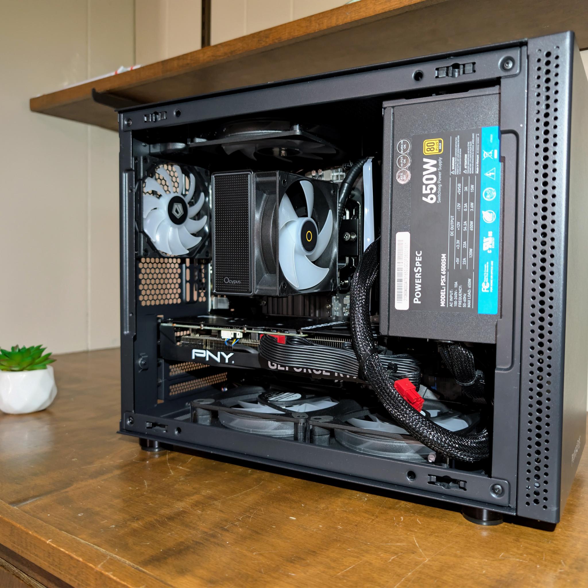 Stealthy RGB Gaming PC - Ryzen 5 5500 - RTX 4060 Ti 16GB - 32GB DDR4 3600 CL18 - 1.6TB NVMe/SSD/HDD