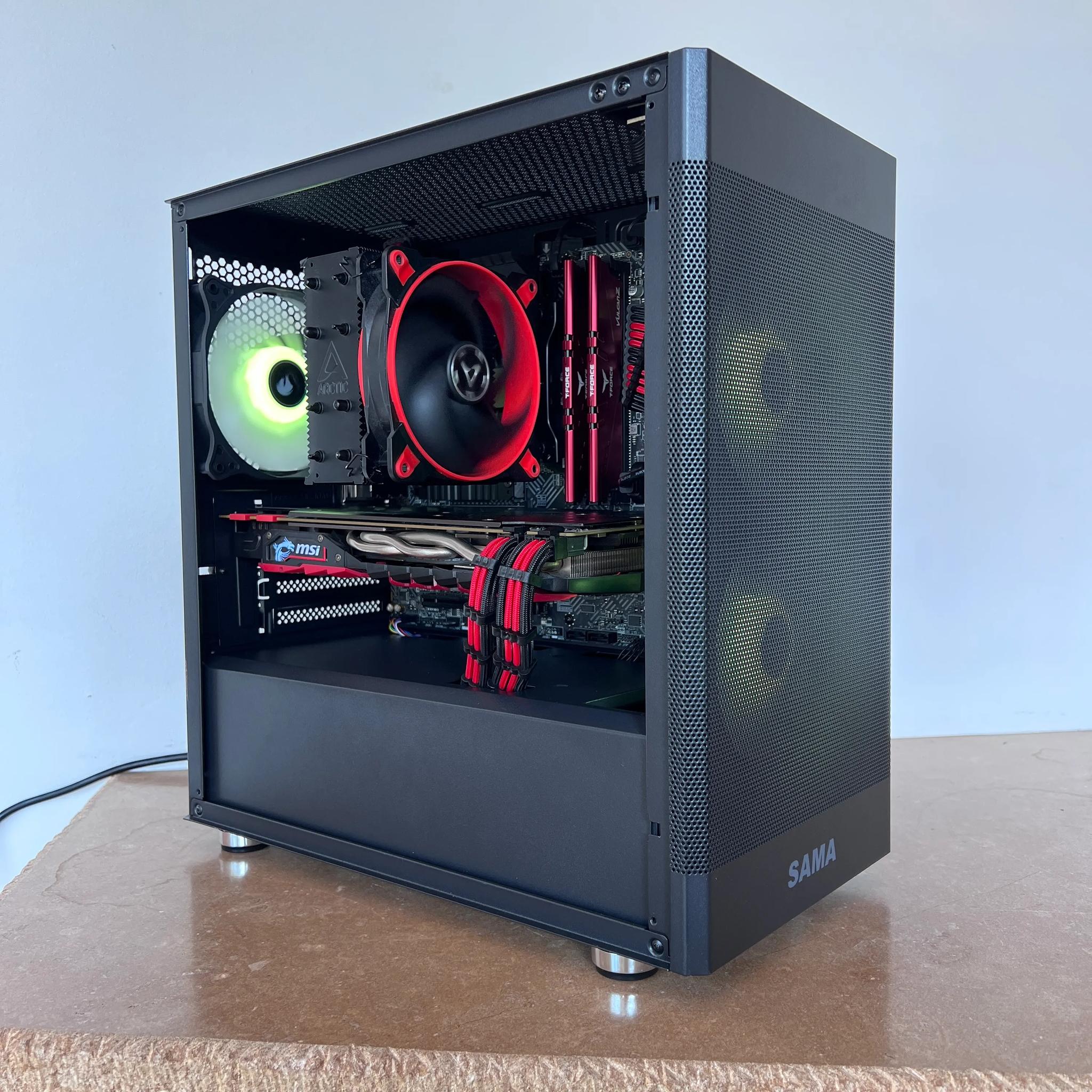 🟥⬛ Black & Red Budget Build | i3-12100F | GTX 1070 ⬛🟥
