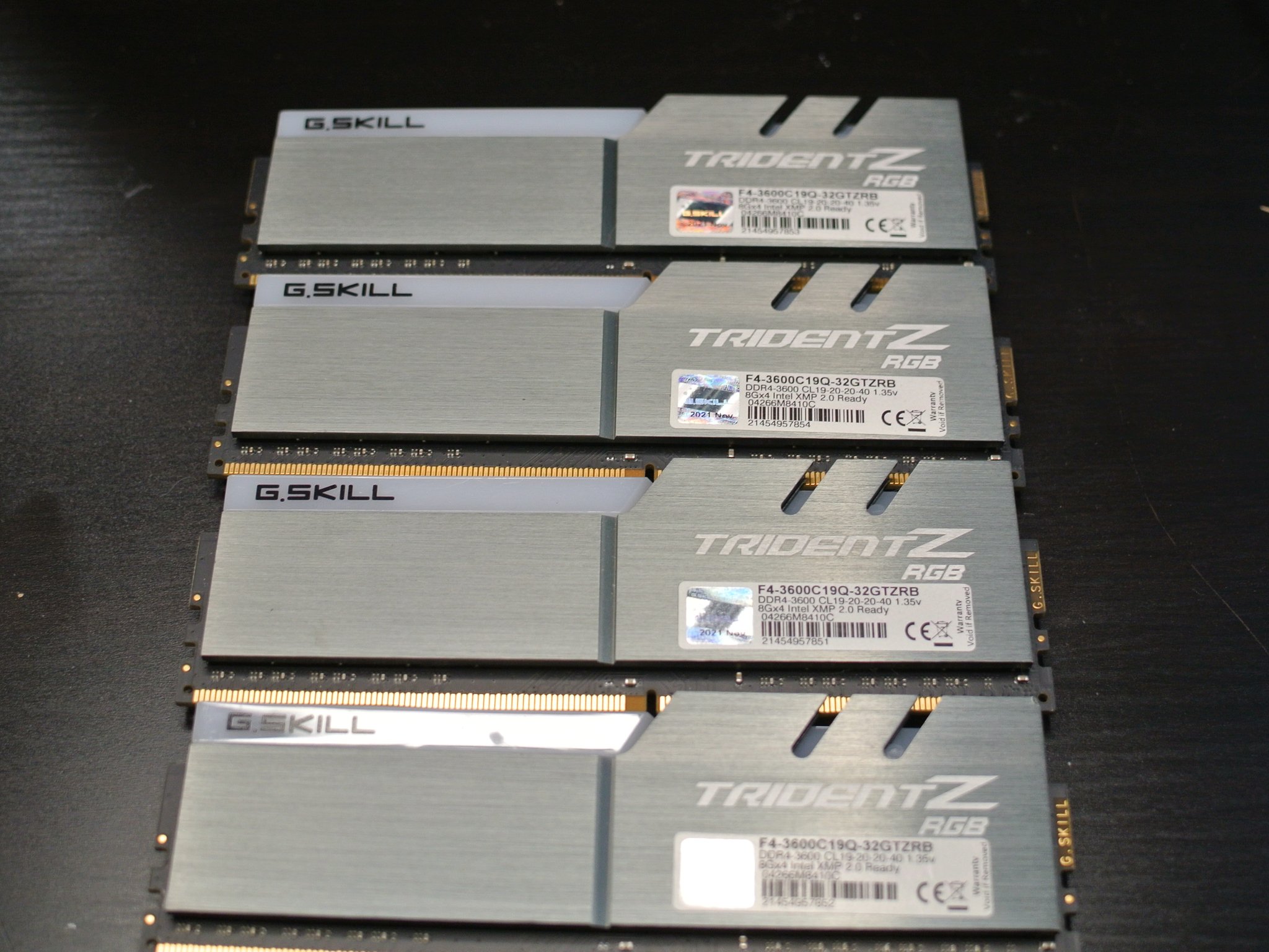 G.SKILL Trident Z 32GB (4x8GB) DDR4 3600 CL19 RAM Memory