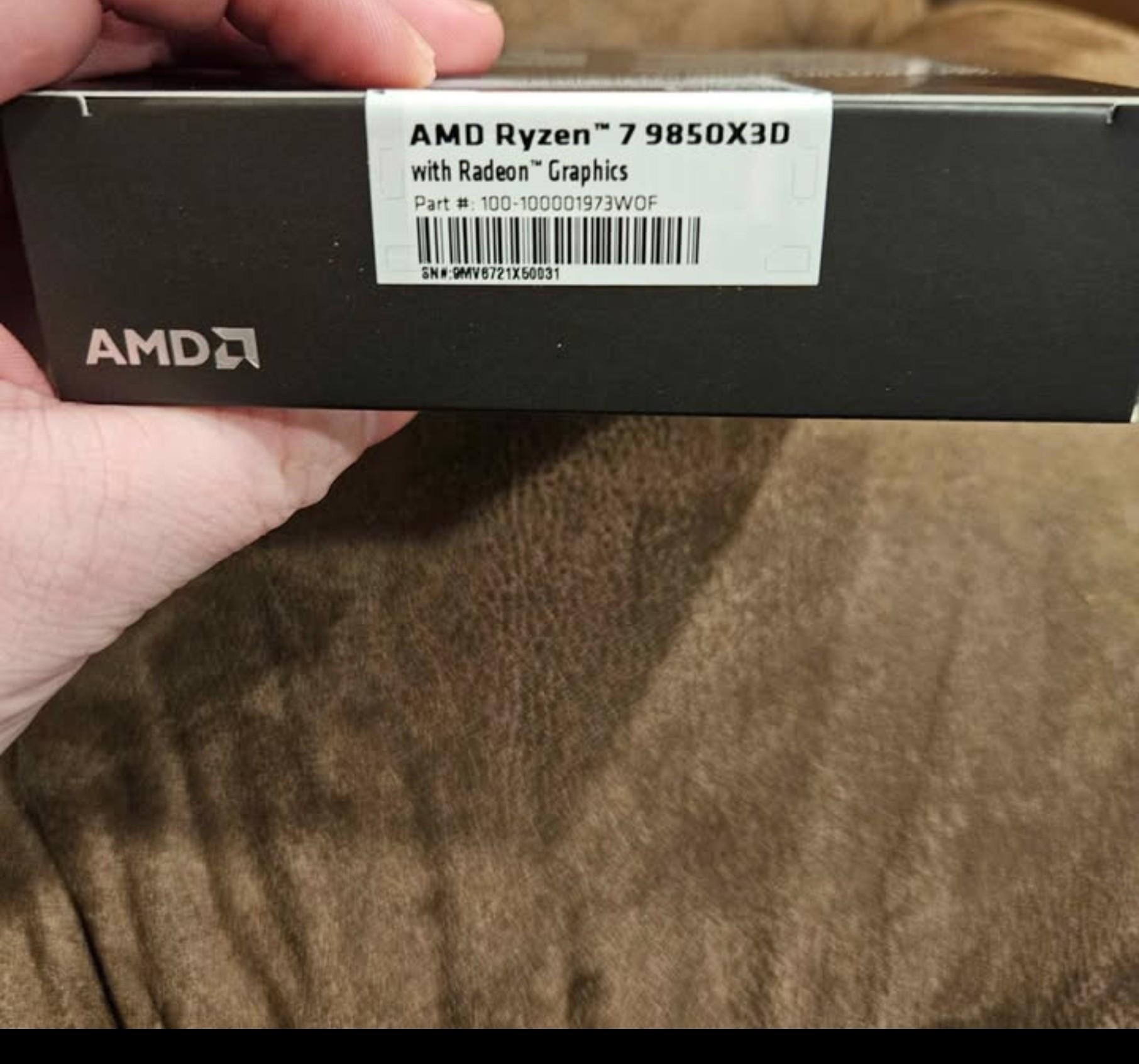 NEW AMD Ryzen 7 9850X3D Granite Ridge AM5 4.70GHz 8-Core Boxed Processor