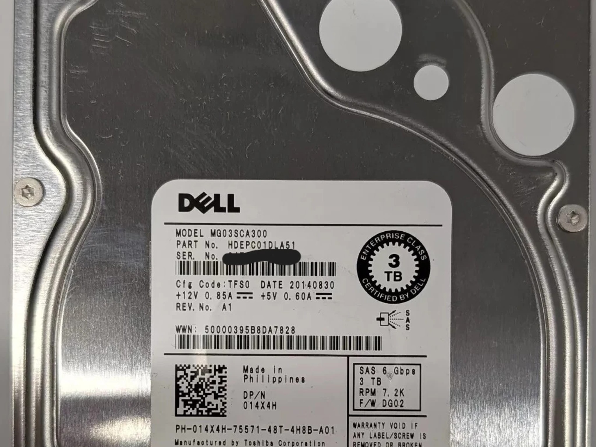 Dell 014X4H 3TB