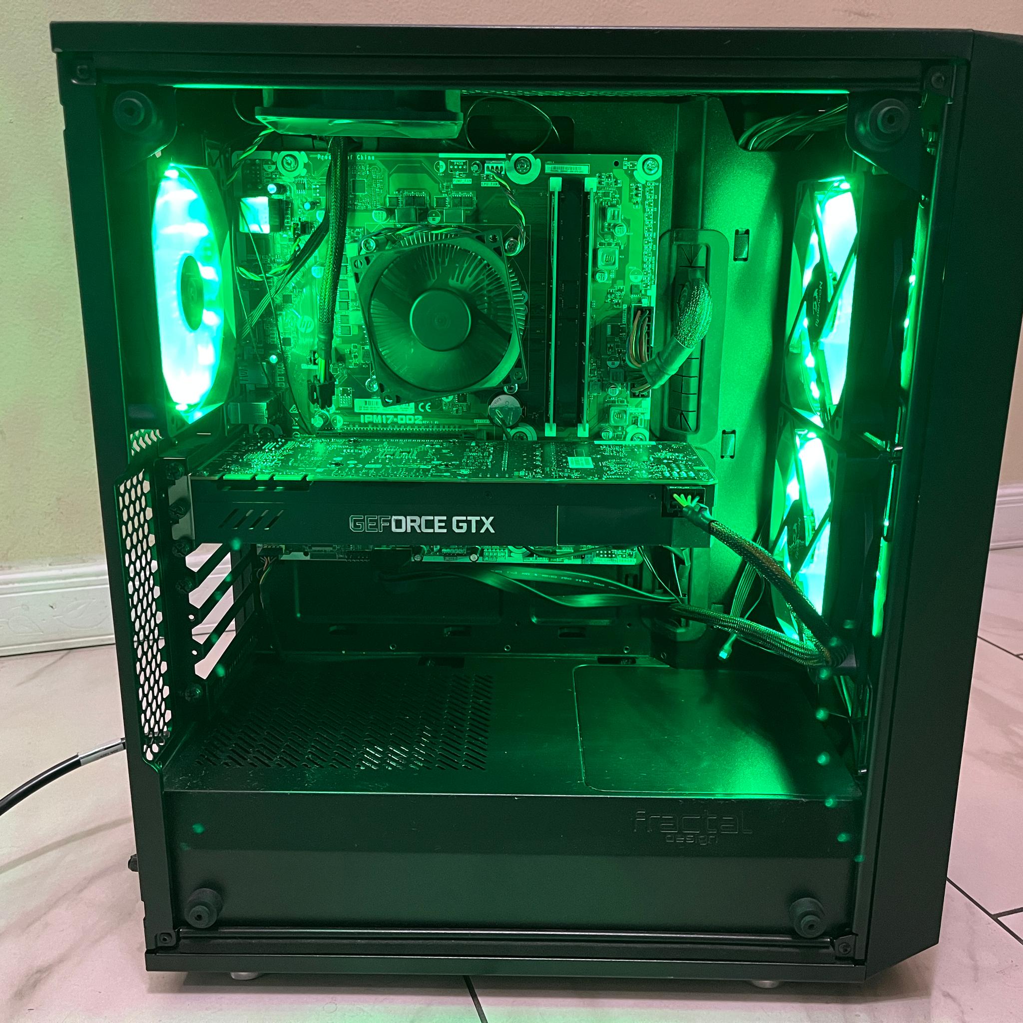 🔥NVIDIA GTX 1070, Intel i5-7400, 1 TB Storage, 12 GB RAM, High Performance RGB Gaming PC w/ Remote🟢