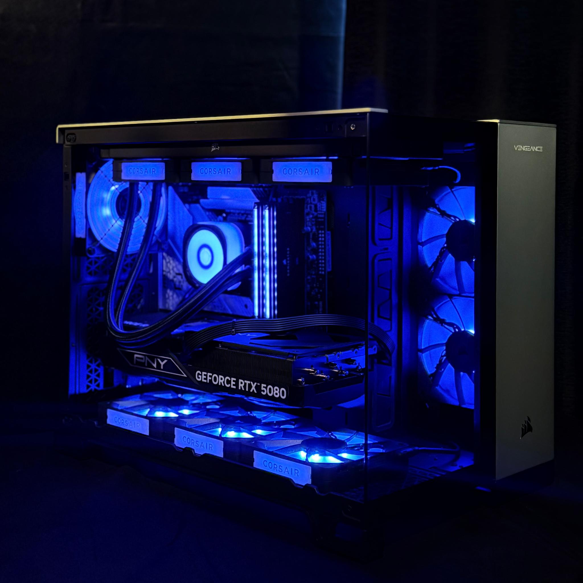 ⚫️💎Corsair vengeance 4K RTX 5080 ⚫️💎 i9-14900KF⚫️💎 W11 pro ⚫️💎 32gb Ram ⚫️💎2Tb storage
