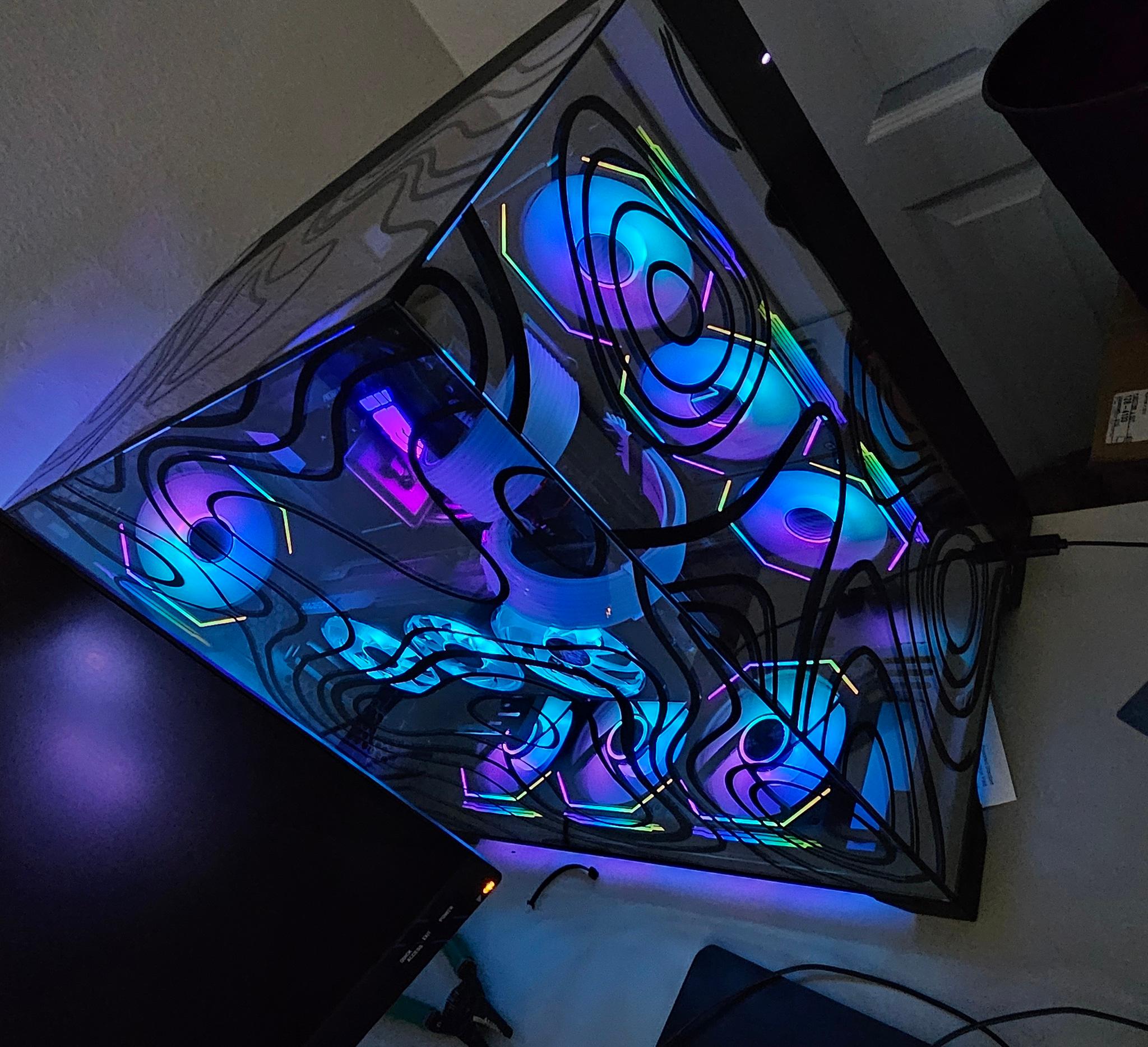 Custom retirement Lian Li full build, AMD 7800X3D with a Powercolor 7900XTX, 32GB of DDR5, 6TB