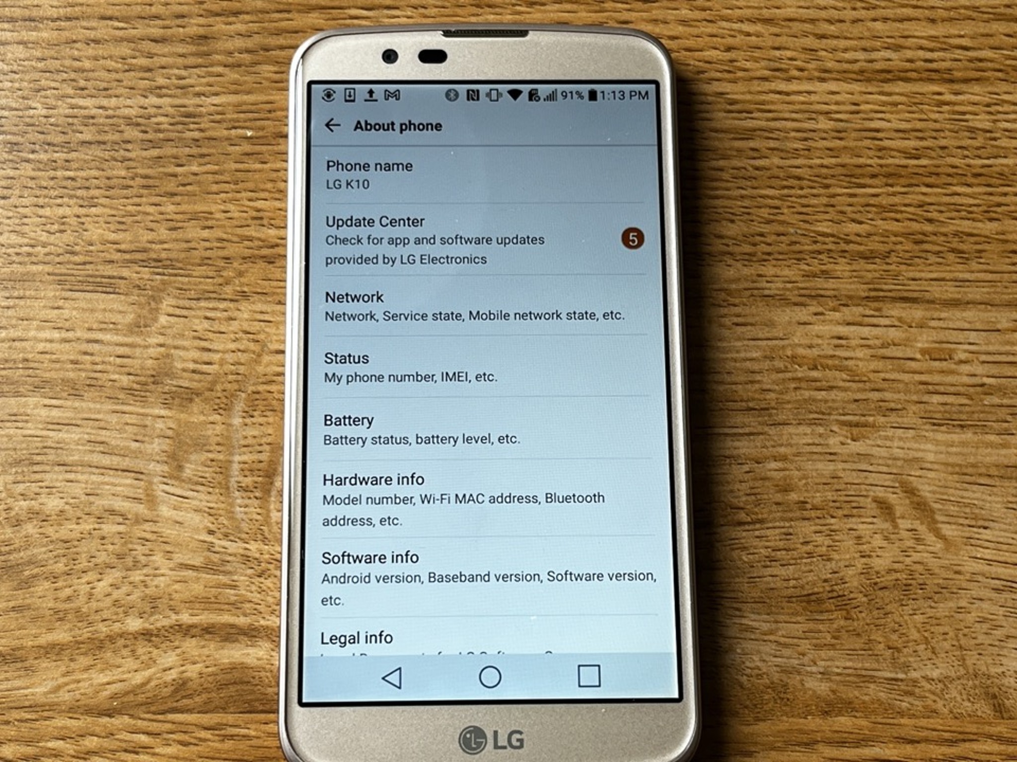 LG K10 K428 - 16GB - Gold Smartphone Device