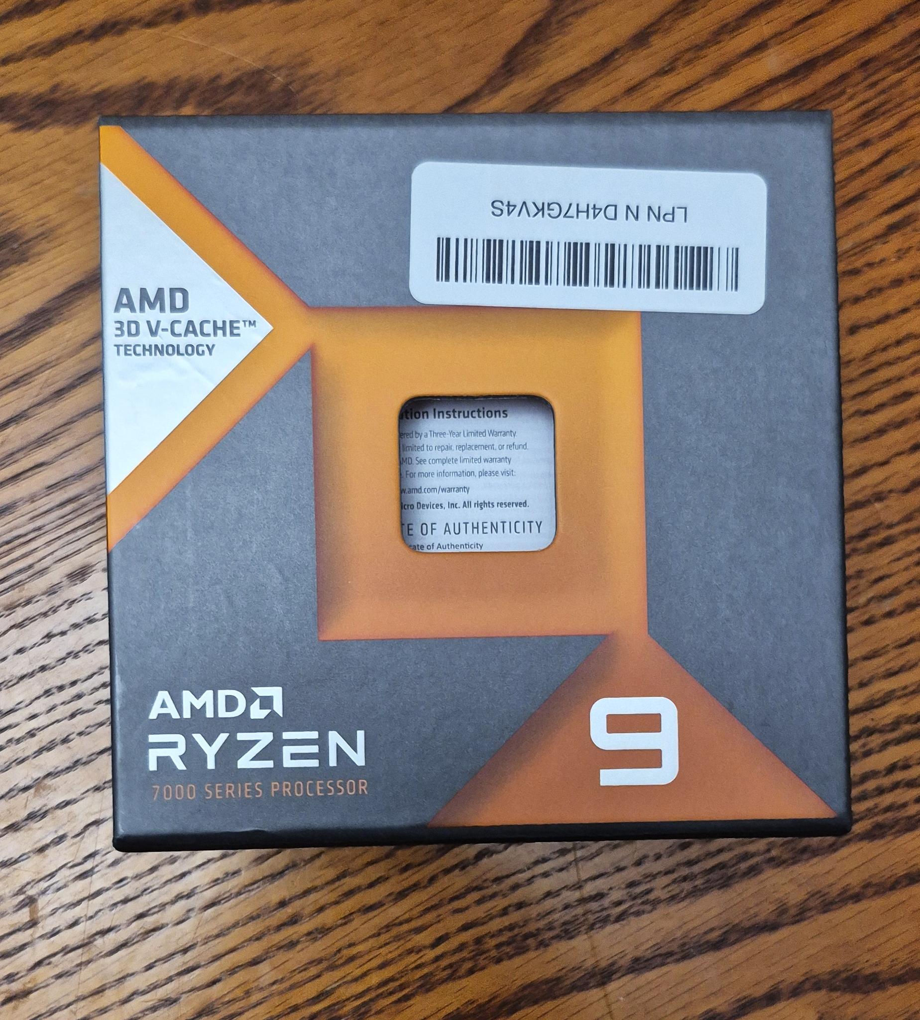 Pre-owned AMD Ryzen 9 7900X3D AM5 CPU Processor 4.5 GHz 12-Core 24-Thread 64MB Socket AM5