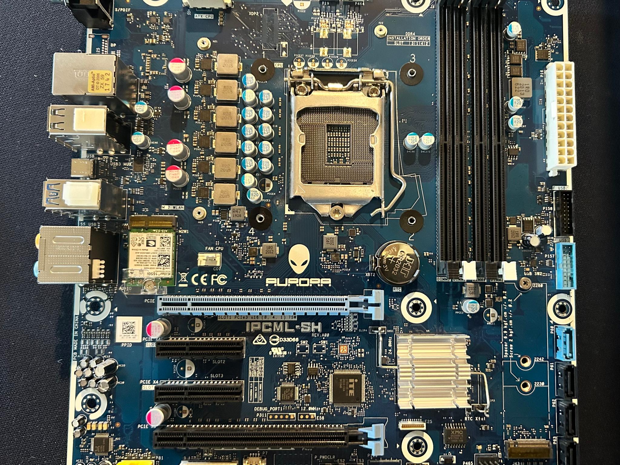 Dell Alienware Aurora R11 Motherboard Z490 LGA1200 (P/N 0N43JM) + Killer Wi-Fi 6