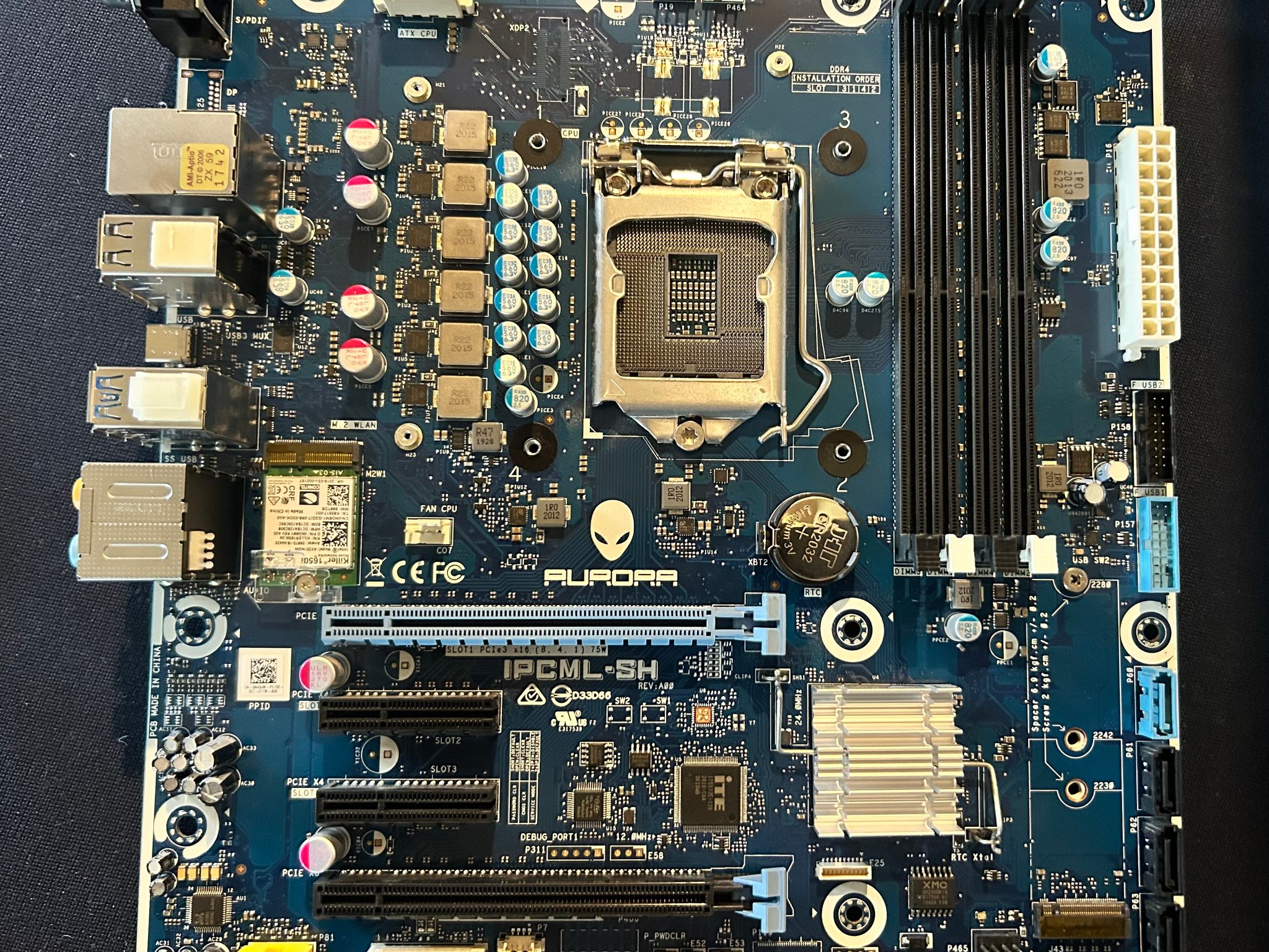 Dell Alienware Aurora R11 Motherboard Z490 LGA1200 (P/N 0N43JM) + Killer Wi-Fi 6