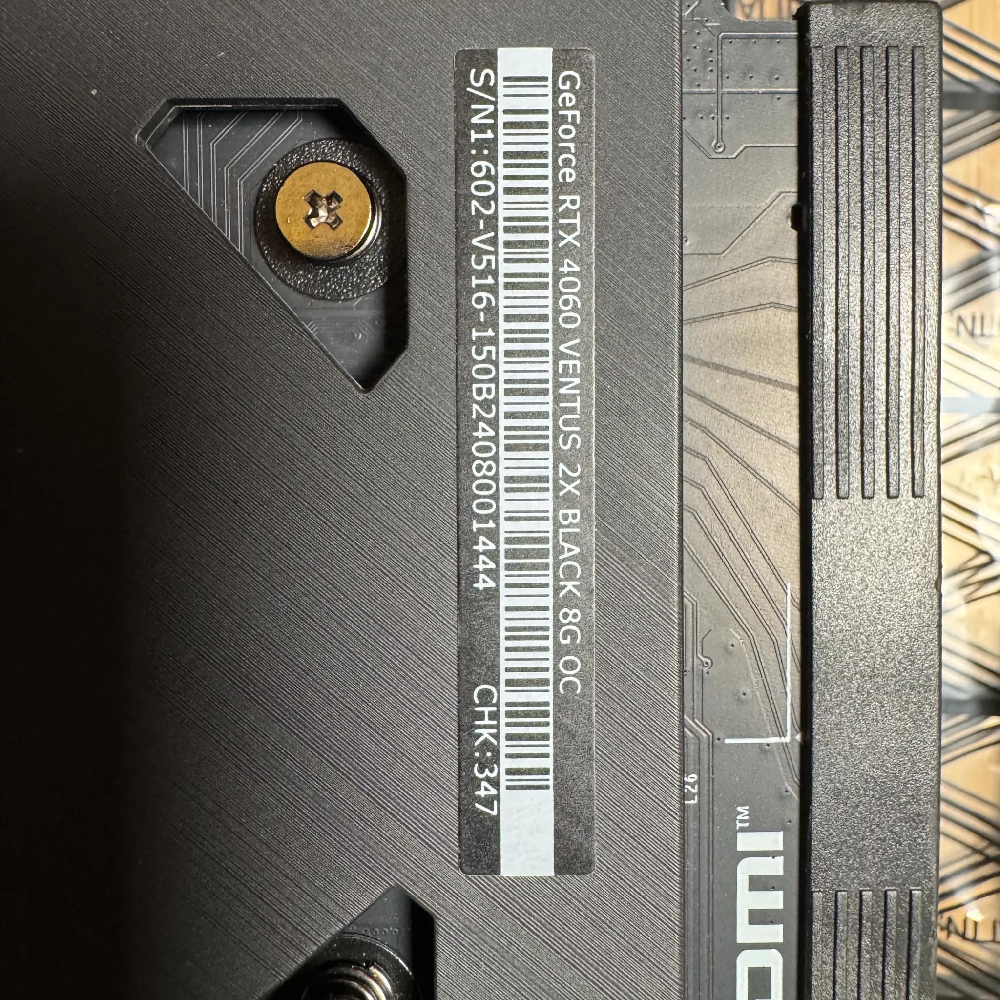 MSI GeForce RTX 4060 VENTUS 2X BLACK 8G GDDR6 OC