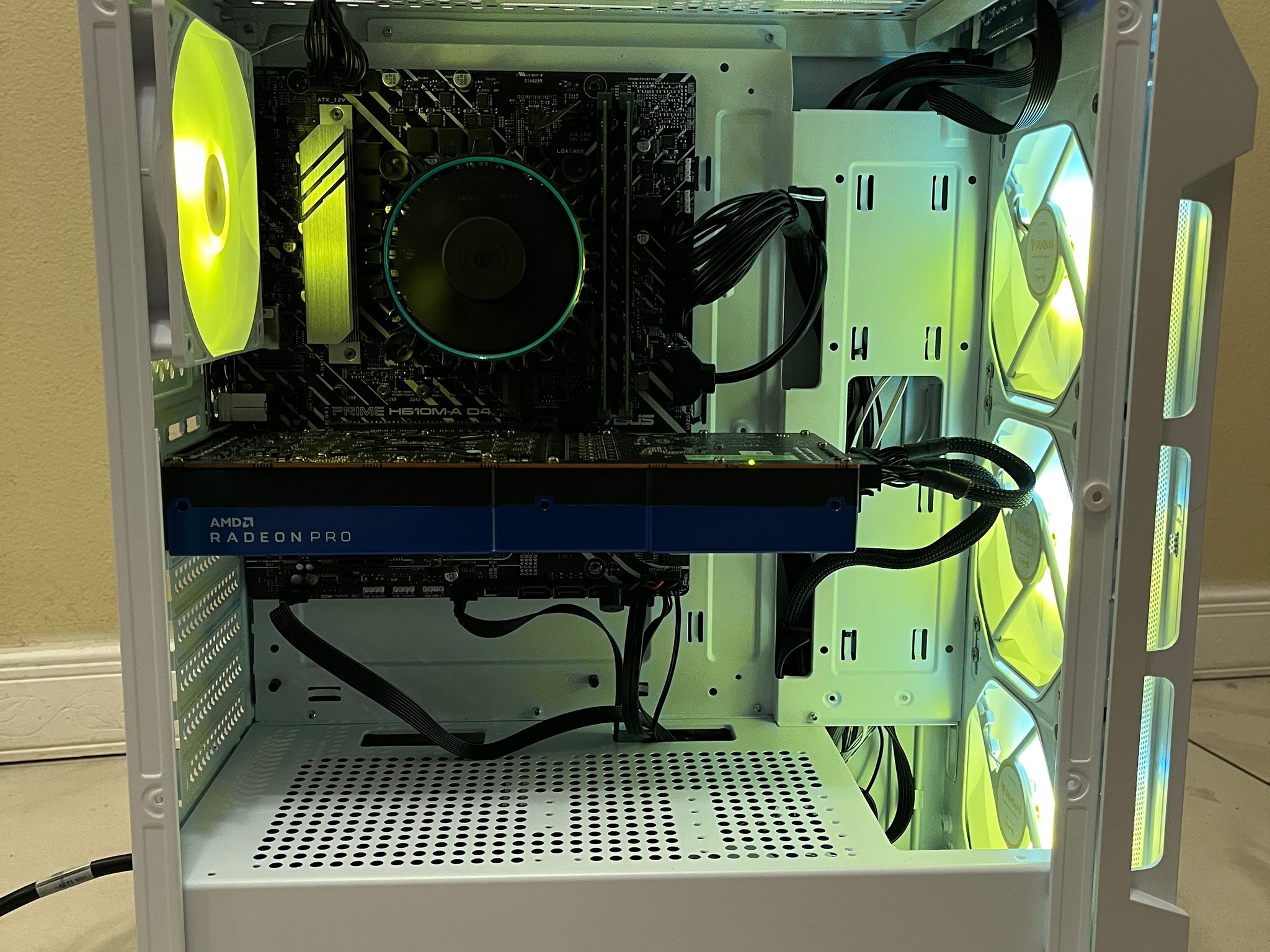 Intel i3-12100, AMD W5700 8GB, 16GB RAM, 500 GB SSD, Workstation Gaming PC w/ Wi-Fi + Bluetooth
