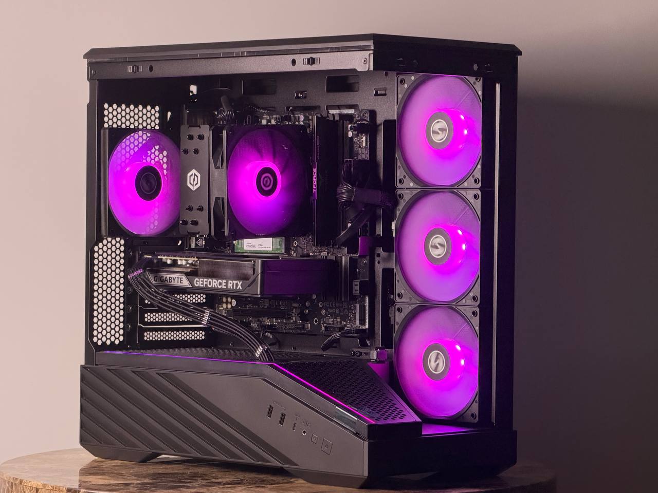 FREE SHIPPING 🖤🌈 Black RGB Gaming PC | RTX 5060 Ti | AMD Ryzen 7 8700F | 1 TB NVME | 16 GB DDR5