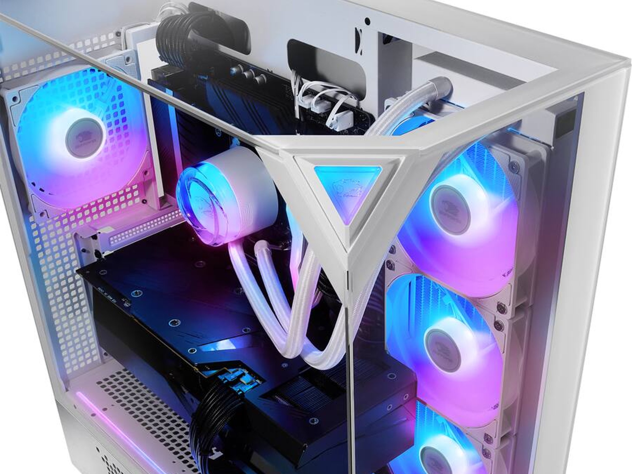 iBUYPOWER Gaming PC RTX 5070 12GB Ryzen 9 9900X 32GB DDR5 2TB NVMe Win11 White