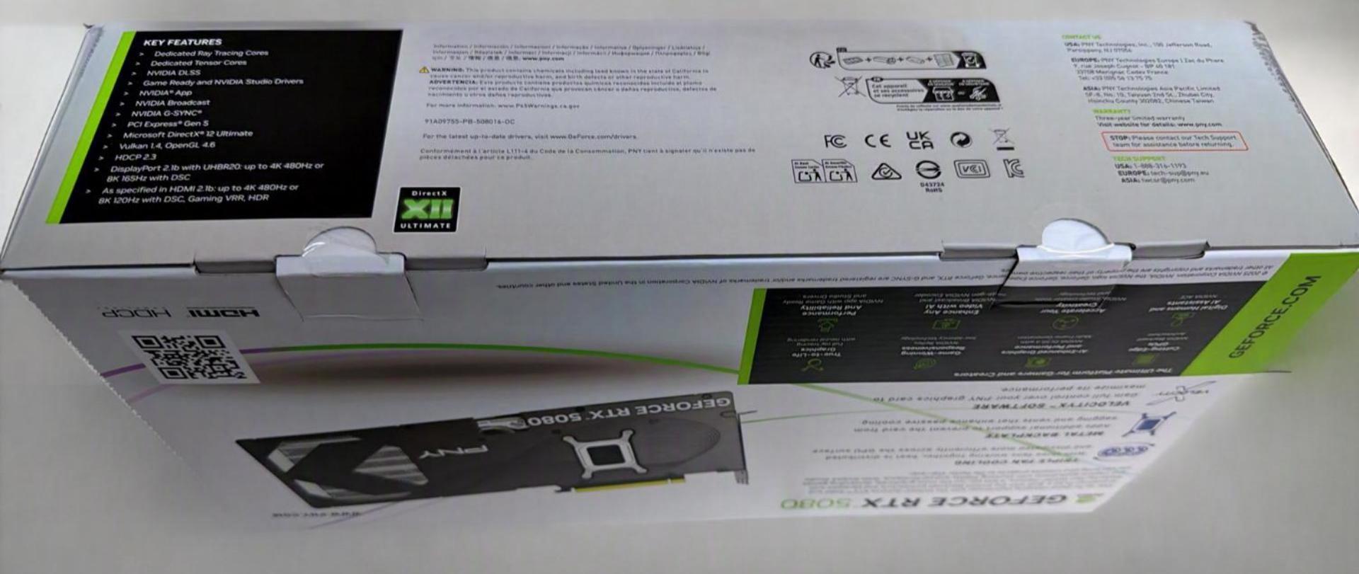 BNIB PNY Geforce RTX 5080 Triple Fan OC