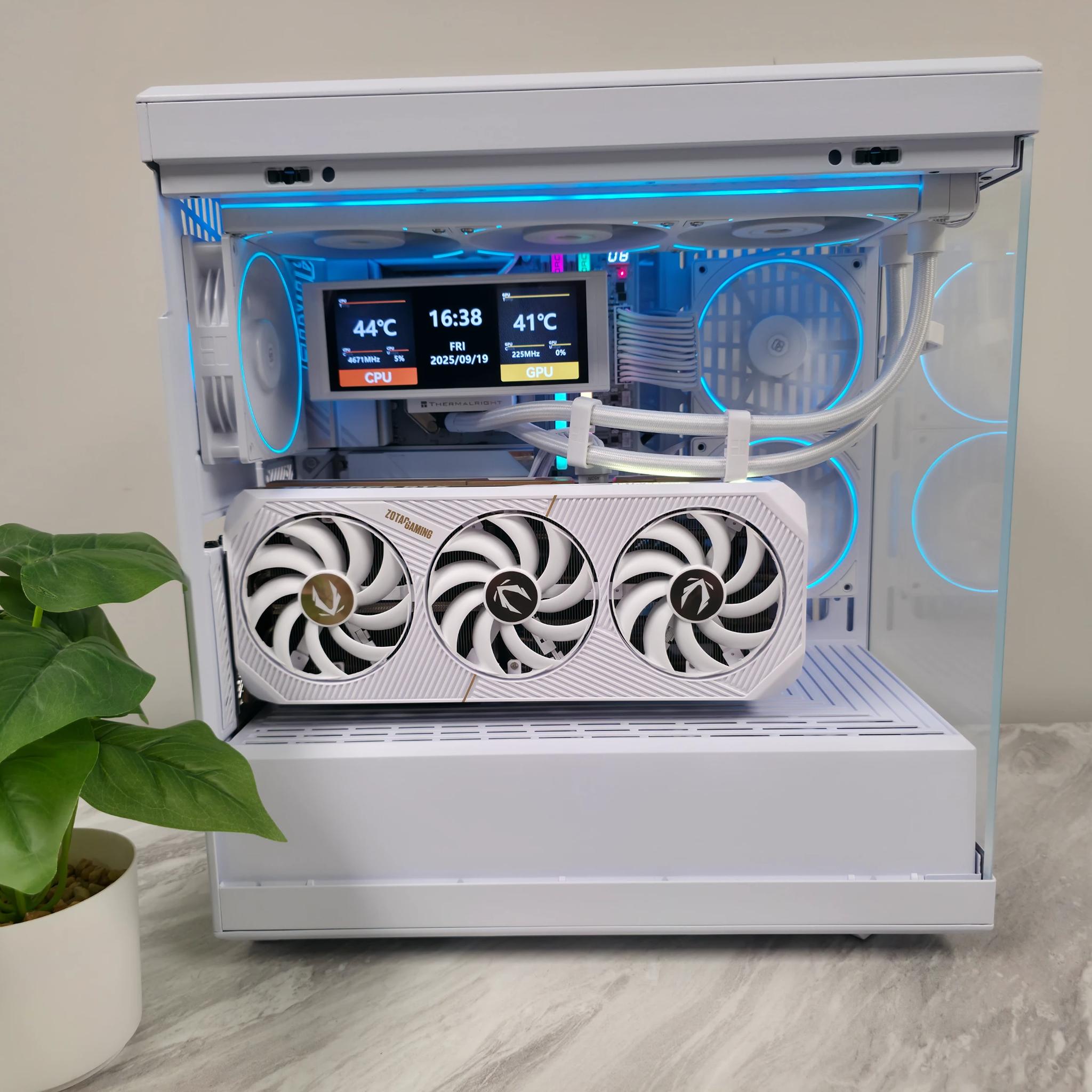 4k High-End Ice White Gaming PC Computer (RTX 5080 16gb, 9800X3D, 32gb DDR5 6000 MTs cl30)