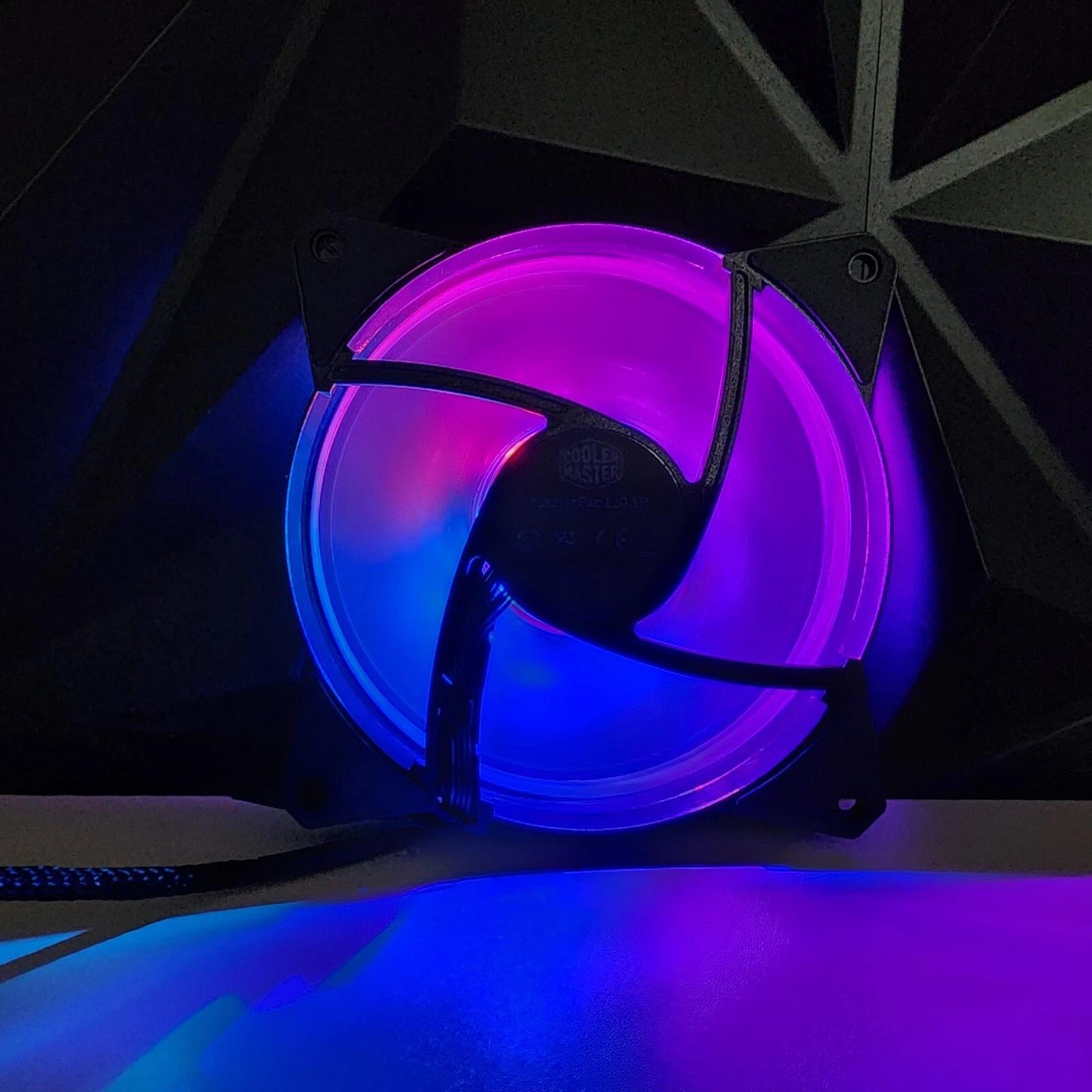 Pack of 3 Cooler Master MasterFan 120AB ARGB 120mm Silent Computer Case Fan