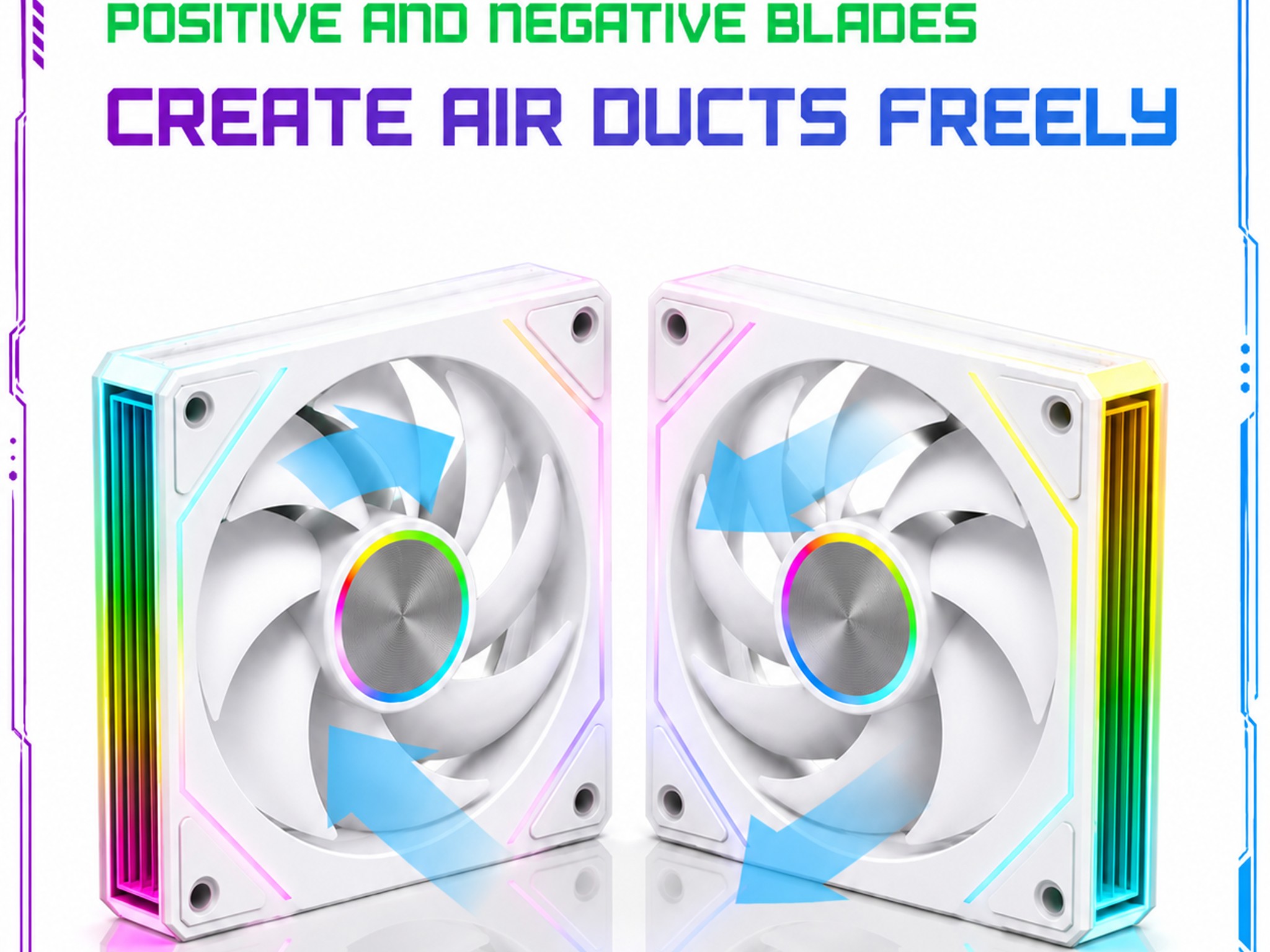 3 PACK FORWARD ARGB & PWM RGB 120mm Desktop PC Computer Case CPU Cooling Fan