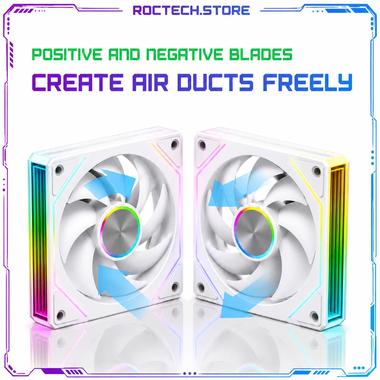 3 PACK FORWARD ARGB & PWM RGB 120mm Desktop PC Computer Case CPU Cooling Fan