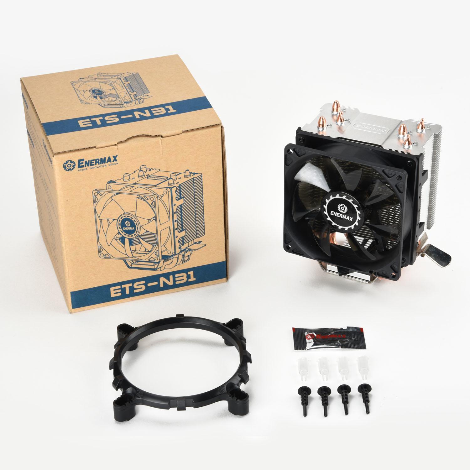 Enermax ETS-N31 CPU Air Cooler, 130W+ TDP, 3 Direct Heat Pipes, 92mm PWM Fan – 3 Pack
