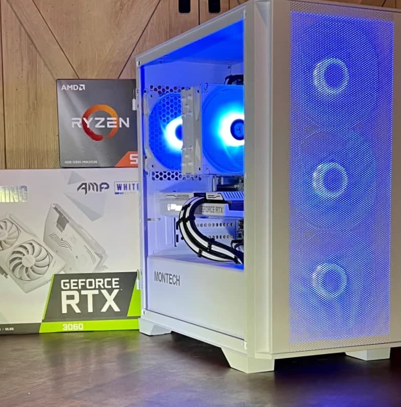 (v1 frost) starter pack for streaming and gaming ryzen 5, 3060 12g, 16 ram,