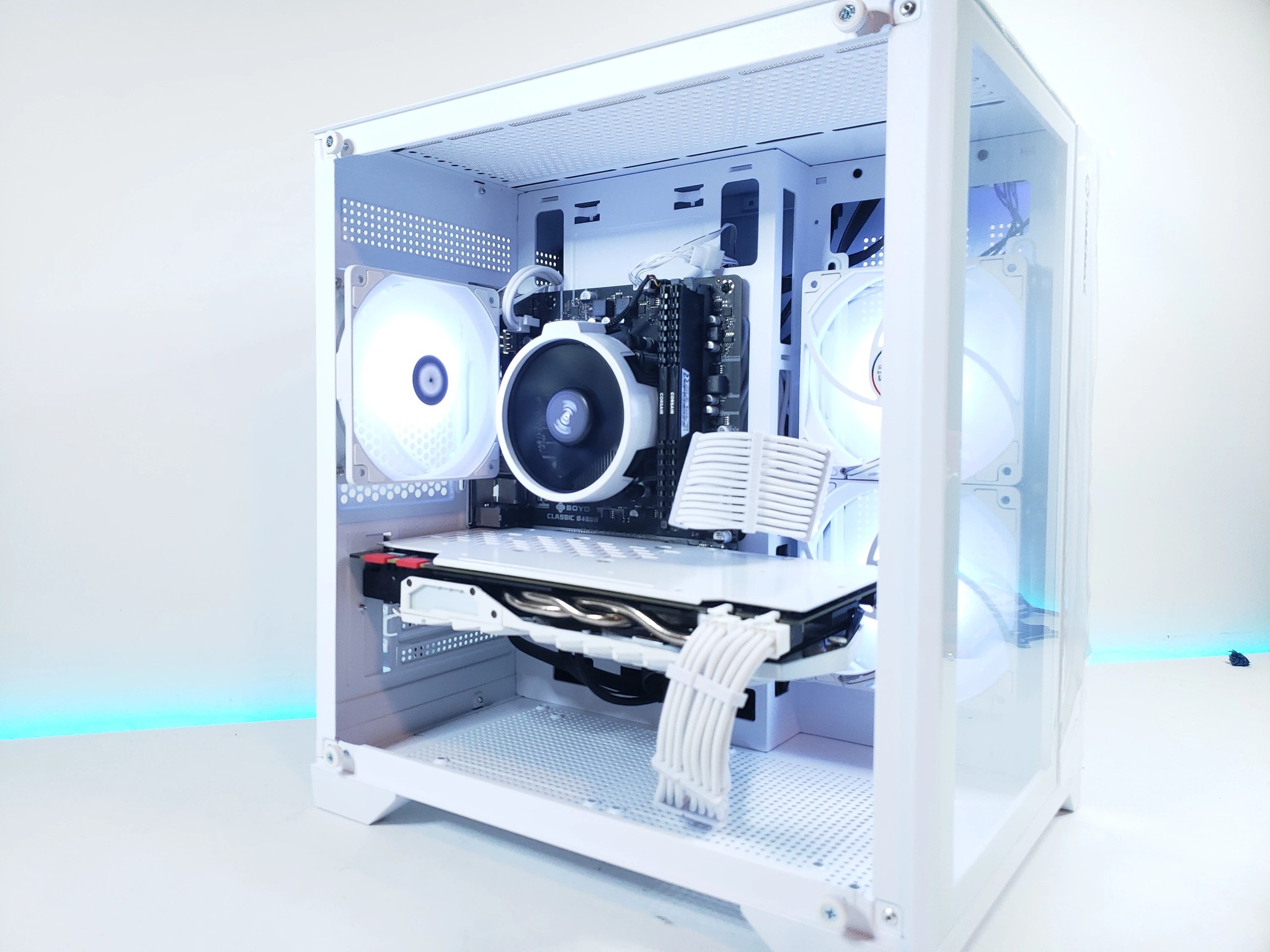 🚨White P2P Gaming PC | ⚙️R5/1070TI | Custom RGB✨ |