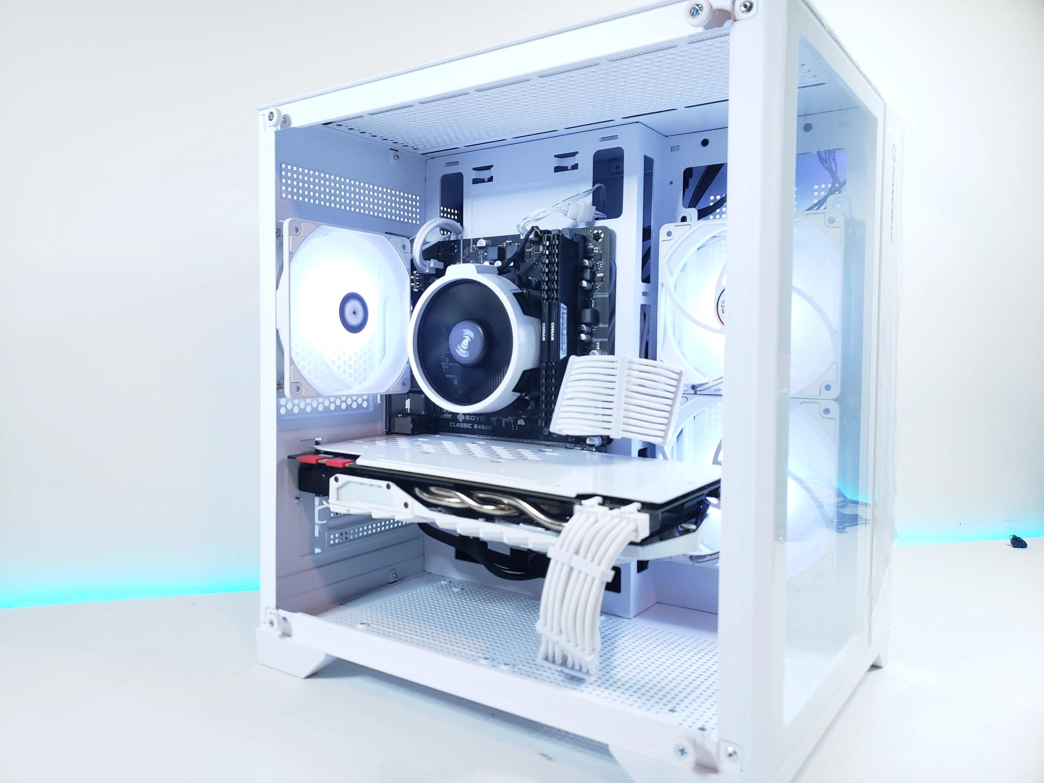 🚨White P2P Gaming PC | ⚙️R5/1070TI | Custom RGB✨ |