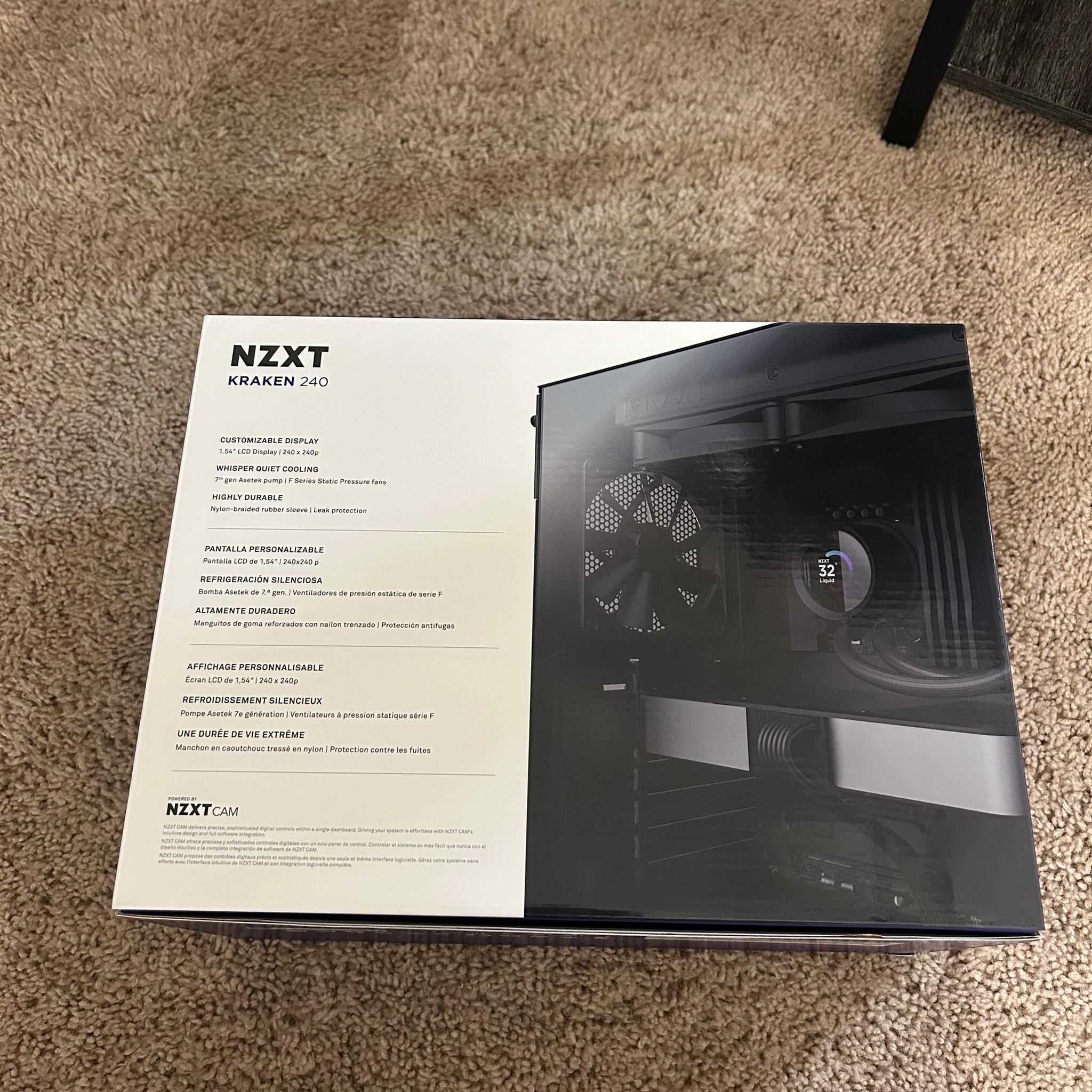 NZXT Kraken 240mm AIO cooler with lcd display