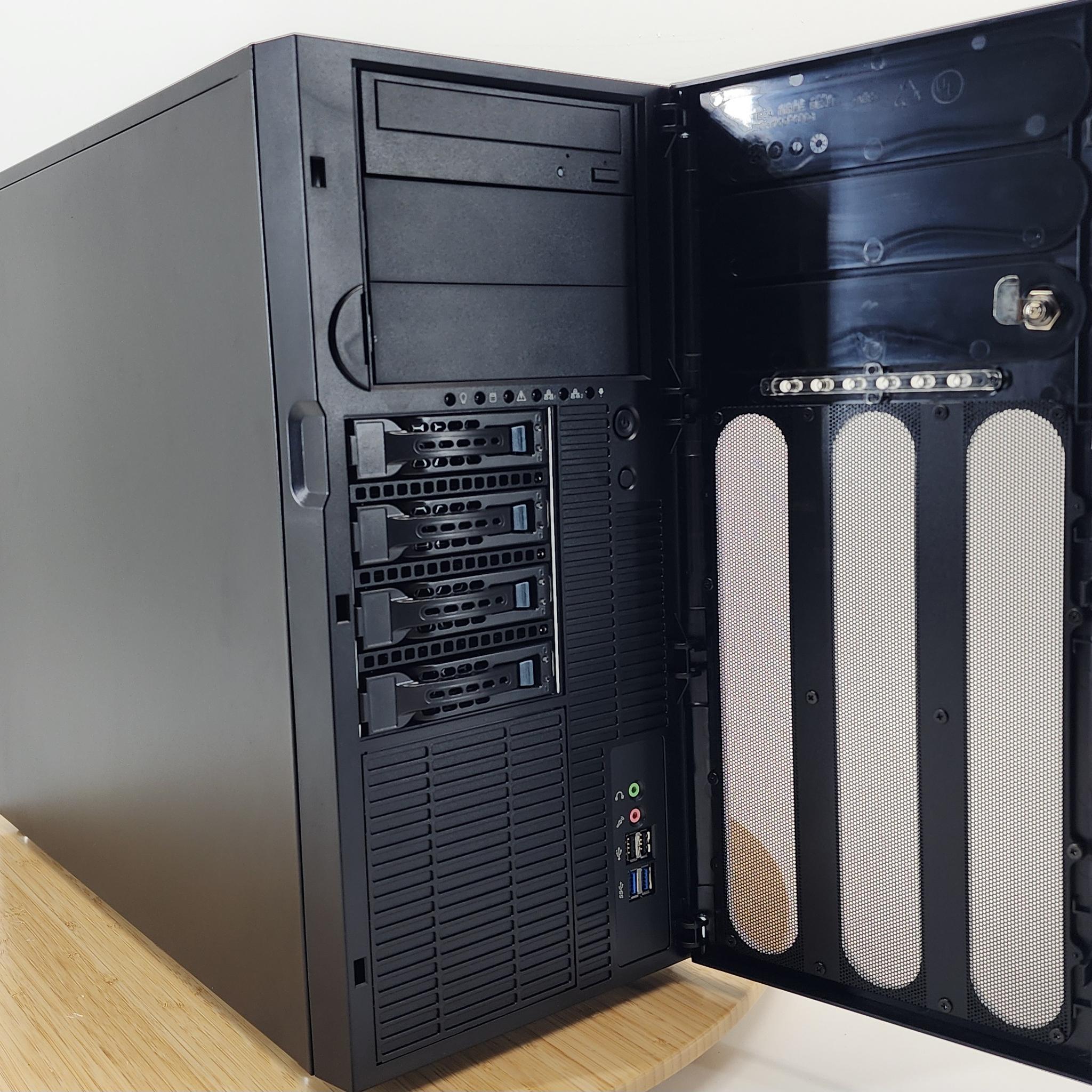 Gaming PC Xeon E3-1280 V6 16GB RAM 1TB SSD + 8TB HDD GT 710 1GB Win11 Computer