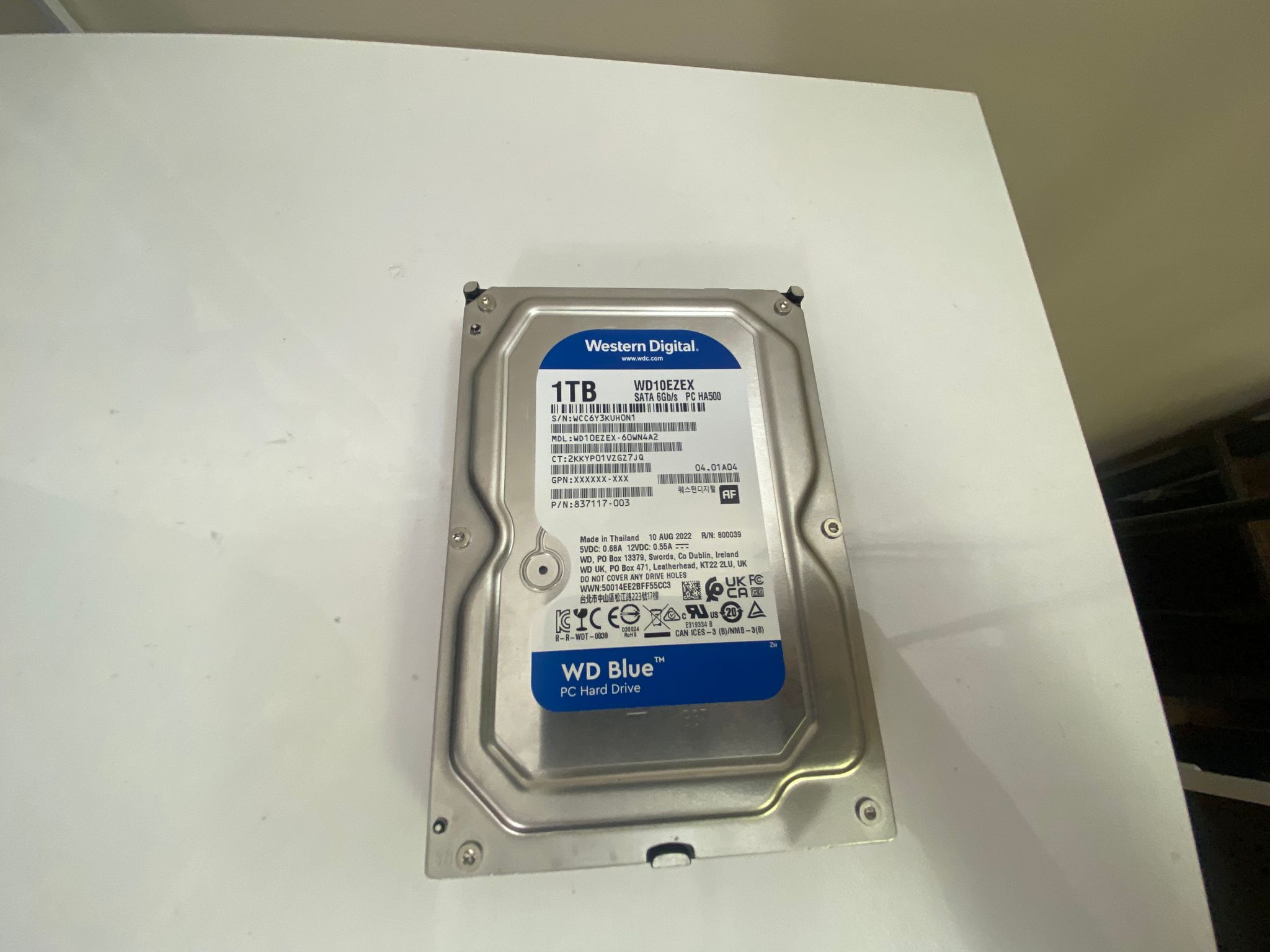 WD 1TB Hard Drive (HDD) – Fully Reset, Tested, Good Condition