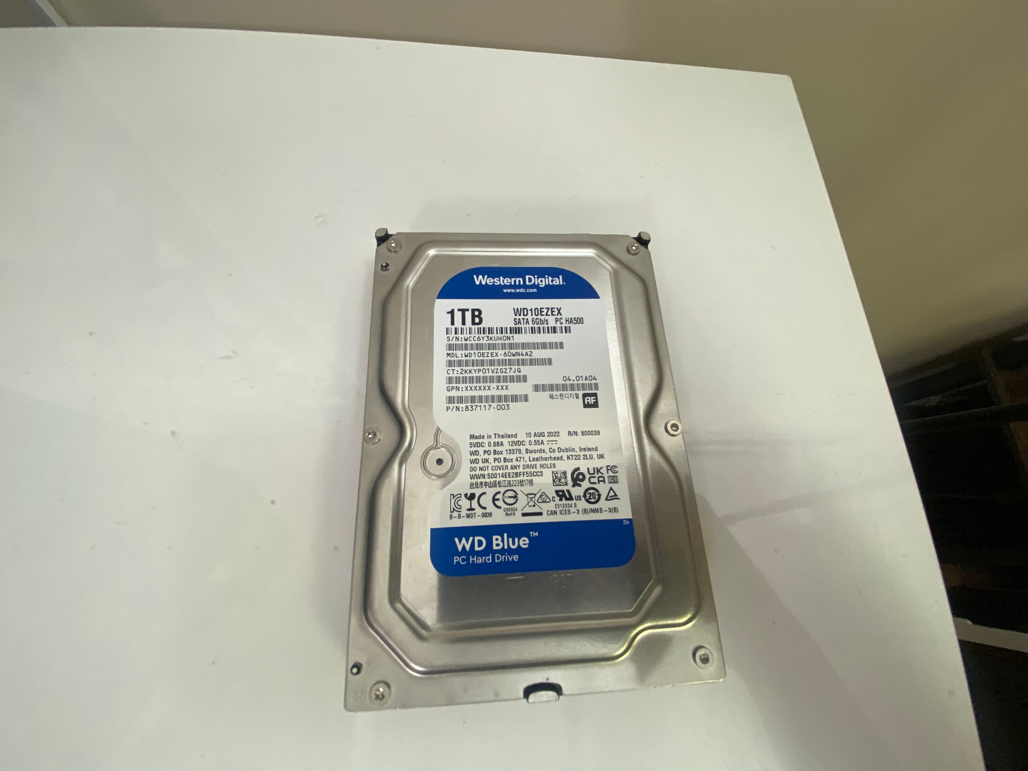 WD 1TB Hard Drive (HDD) – Fully Reset, Tested, Good Condition