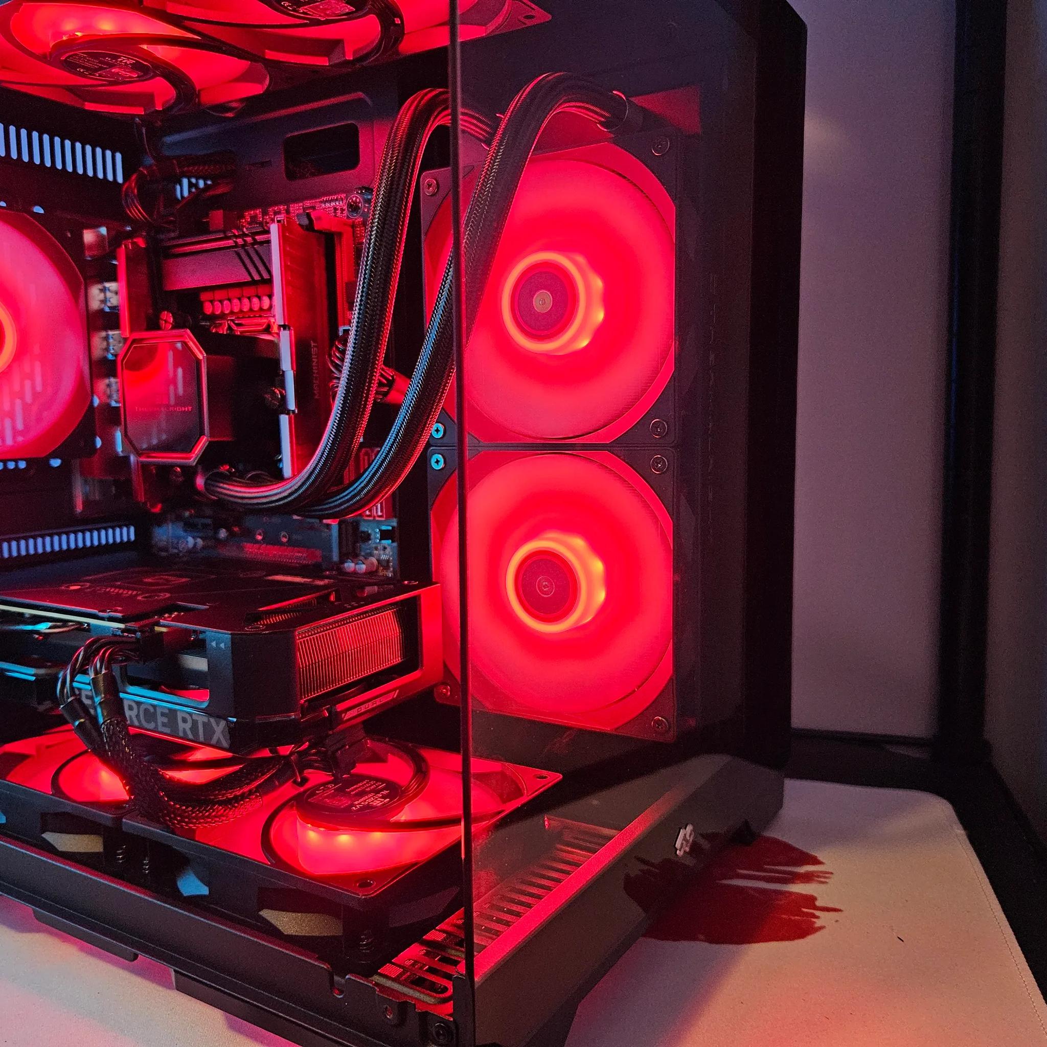 Dark Side Liquid cooled RIG Intel inte 14 Core / 32GB DDR4 / 1TB SSD / RTX 4060 TI