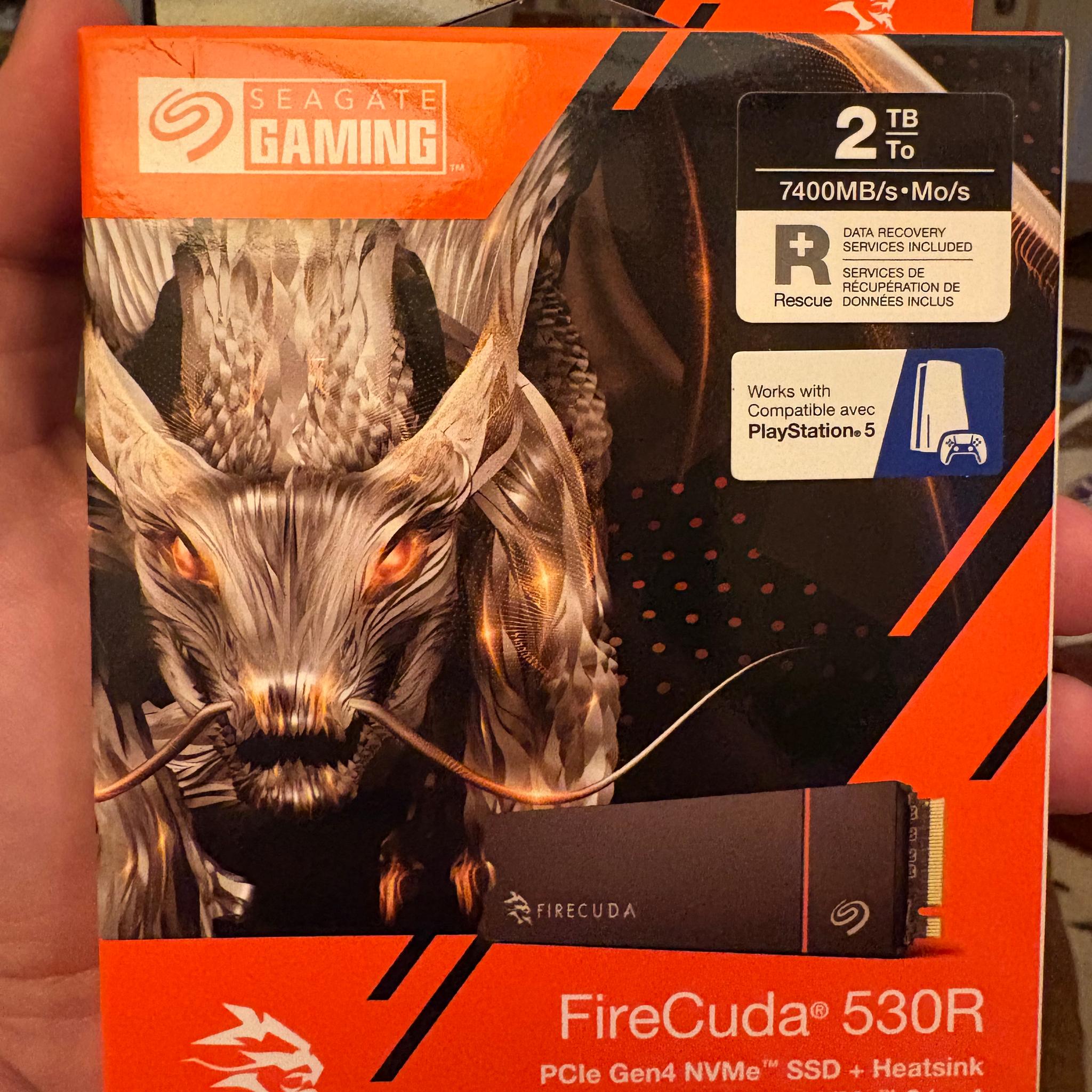 Seagate - FireCuda 530R 1TB Internal SSD PCIe Gen 4 x4 NVMe with Heatsink for PS5
