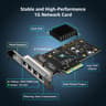 4 Port Gigabit Base-T Network Card Intel I350 Controller NICGIGA 4 Port 1G PCIe Ethernet Adapter NIC