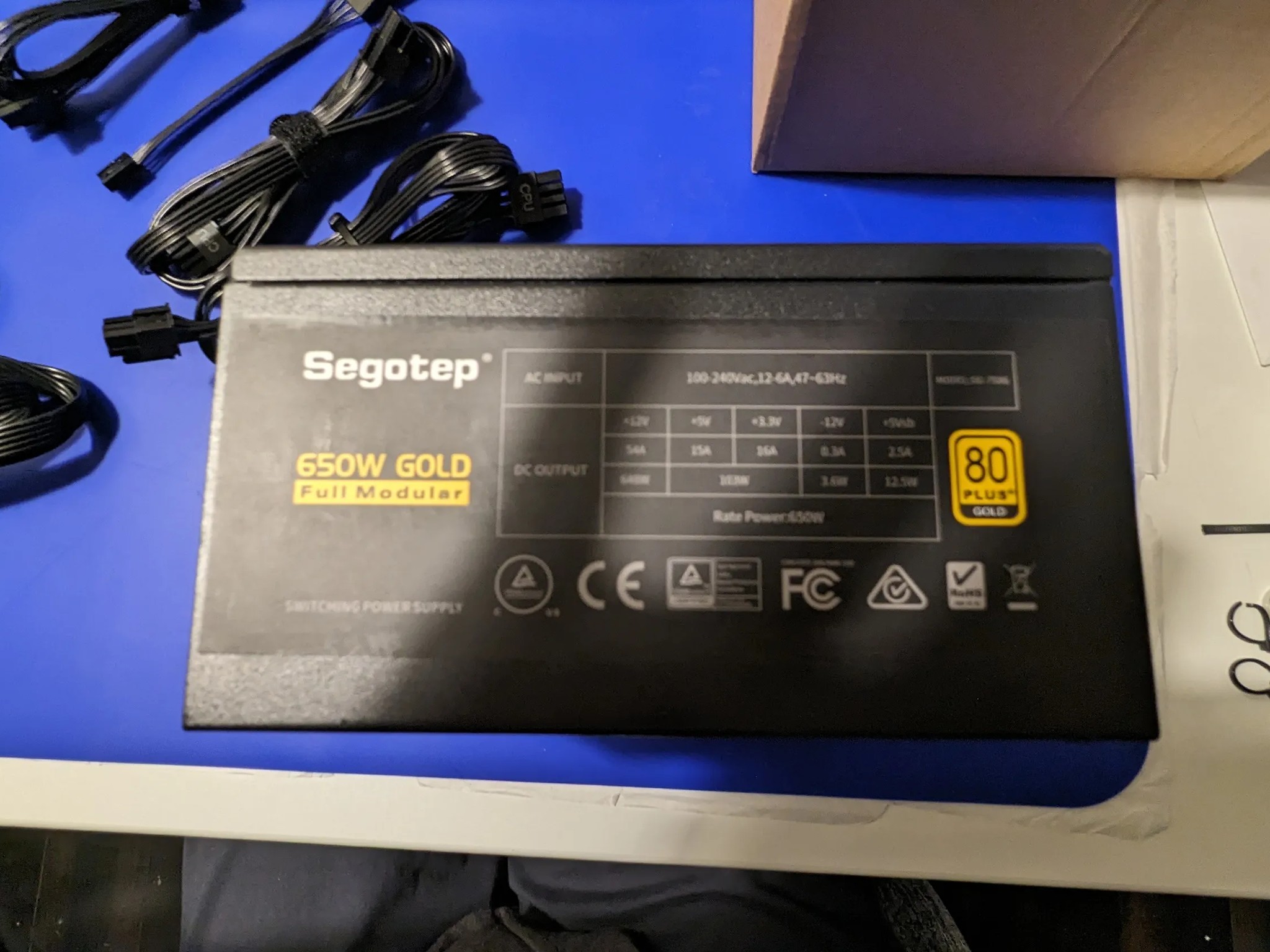 Segotep 650w 80Plus Gold Fully Modular PSU.