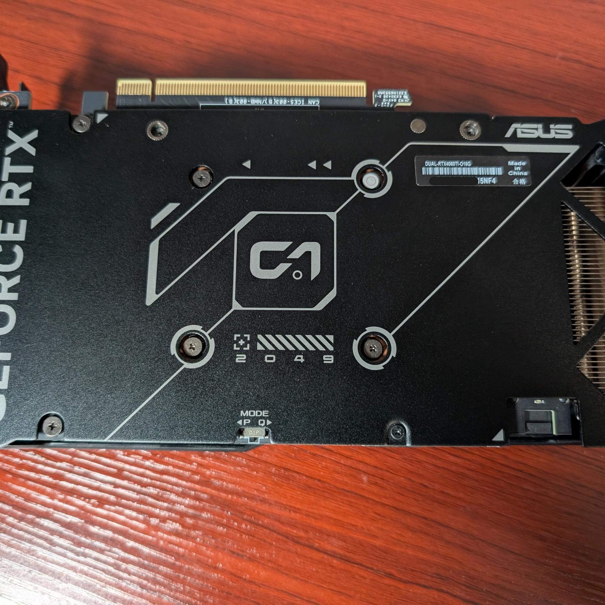 Asus DUAL OC GeForce RTX 4060 Ti 16GB GPU