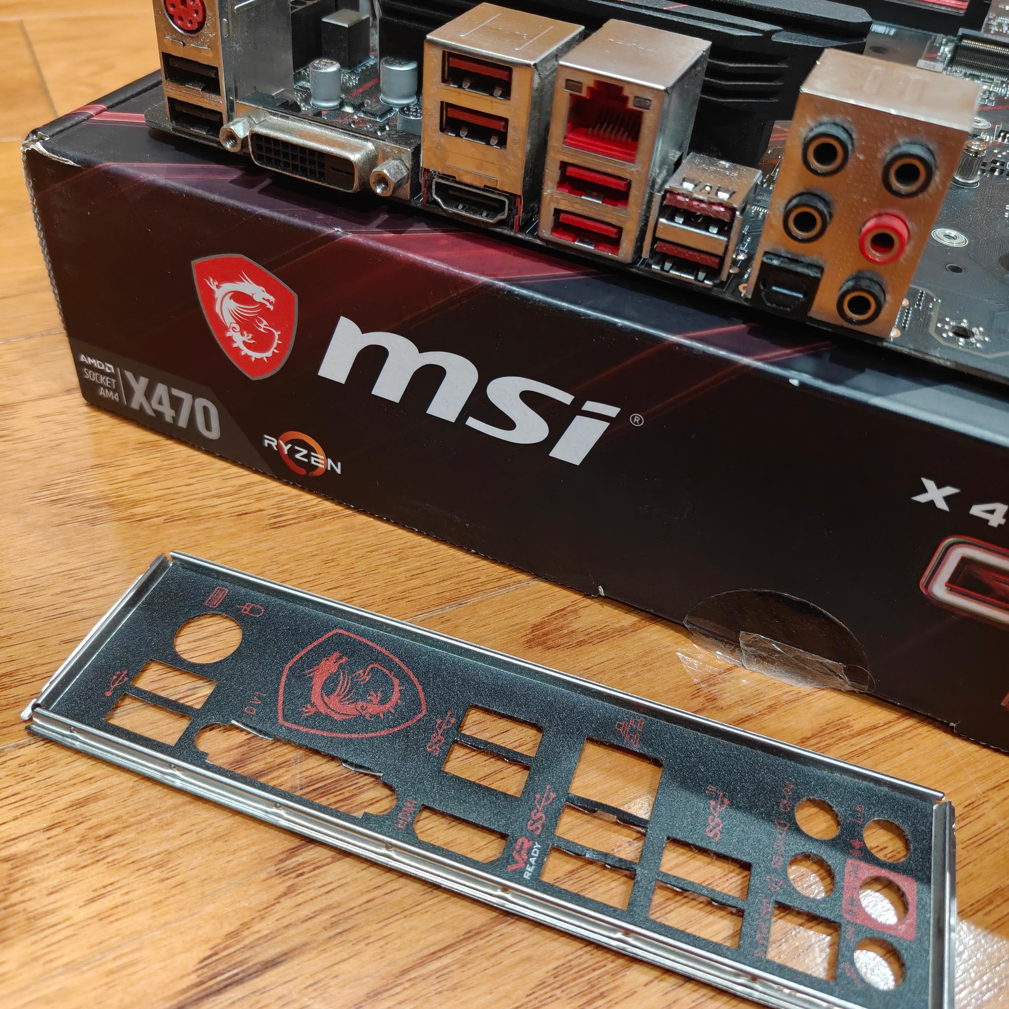 MSI X470 GAMING PLUS AMD ATX Motherboard Socket AM4 DDR4 w/ I/O Backplate