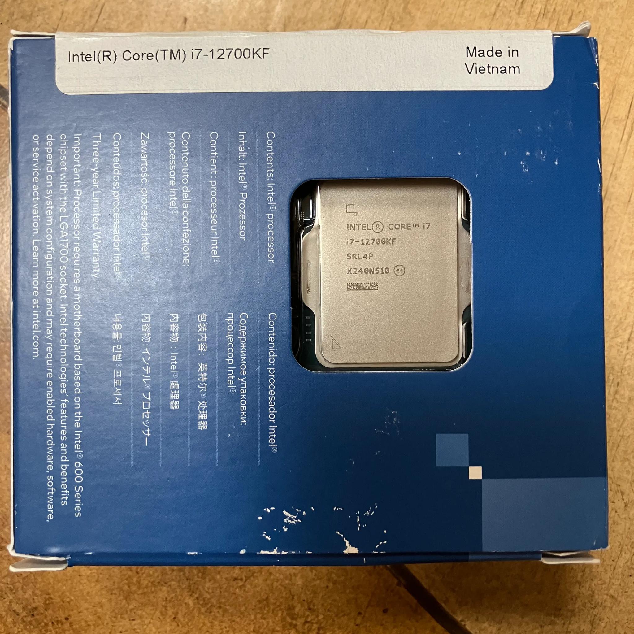 Intel 12th Gen i7 12700KF Gaming/Productivity CPU