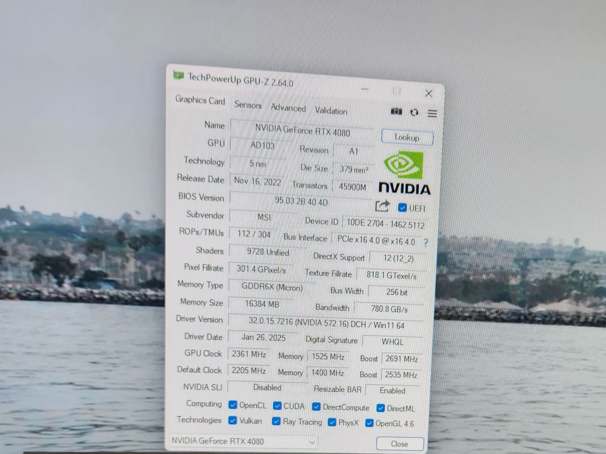 MSI RTX 4080 16 GB VENTUS X3 OC