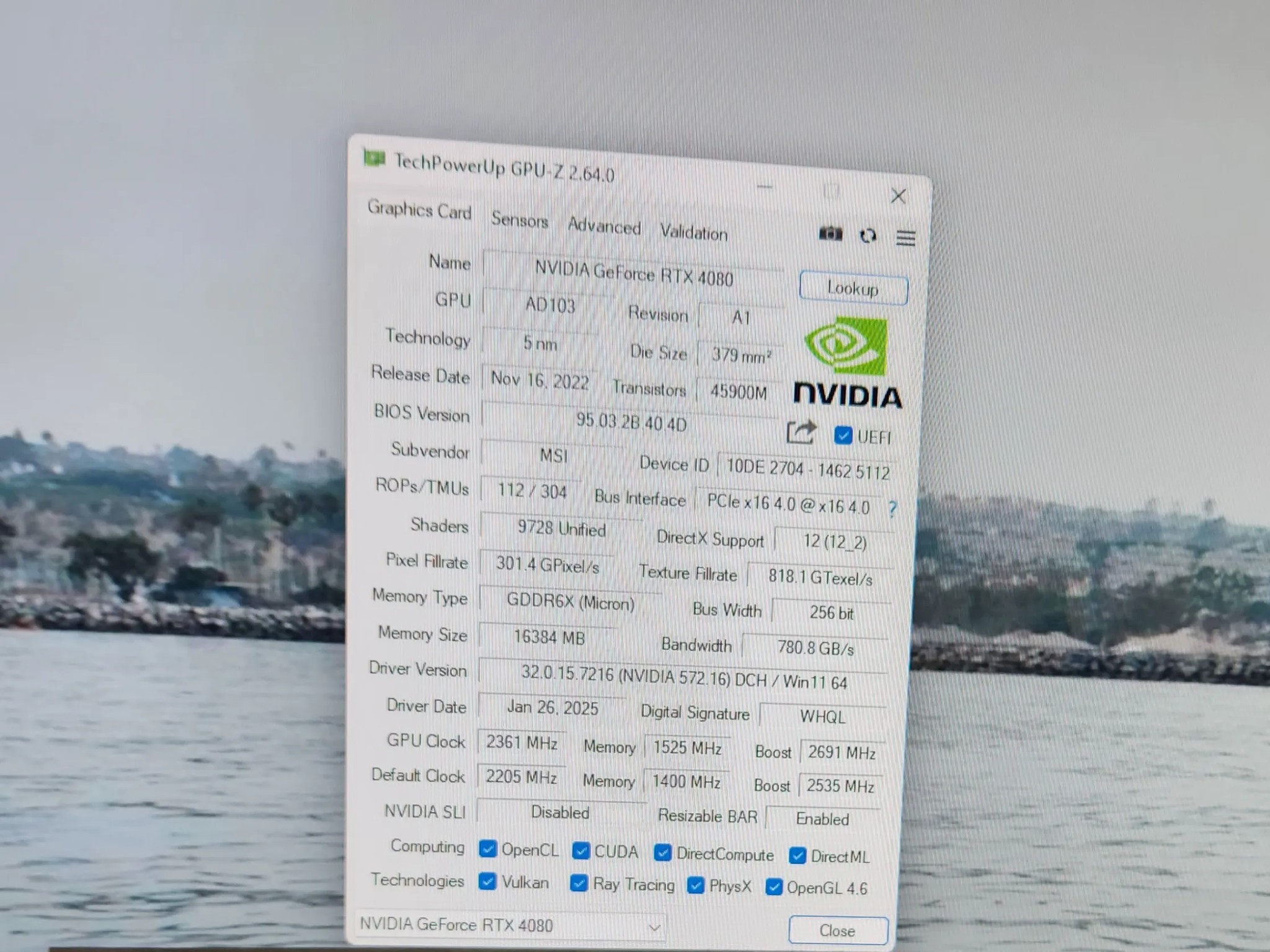 MSI RTX 4080 16 GB VENTUS X3 OC