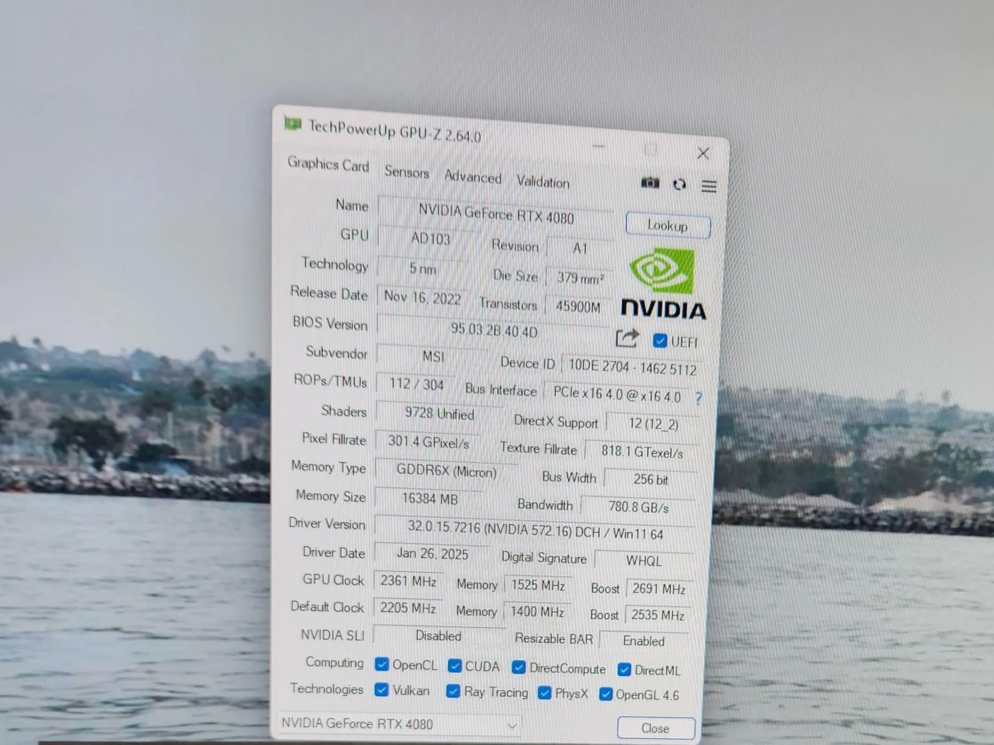 MSI RTX 4080 16 GB VENTUS X3 OC