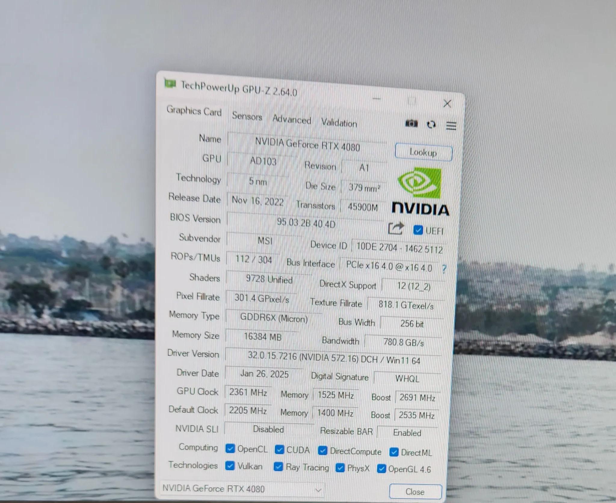 MSI RTX 4080 16 GB VENTUS X3 OC