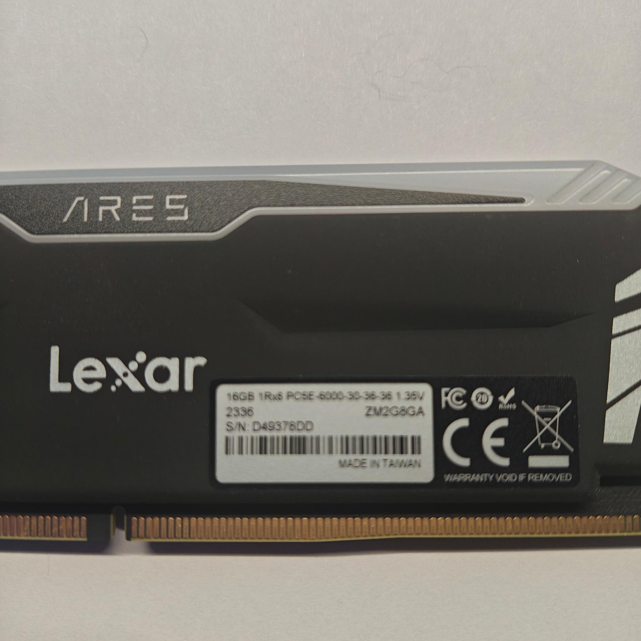 Lexar 32GB (2x16GB) ARES RGB DDR5 RAM 6000MT/s CL30 1.35V Desktop Memory