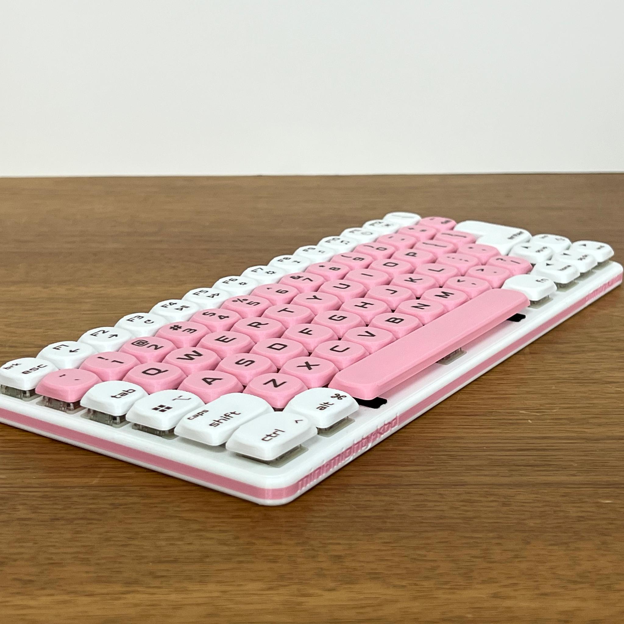 Low Profile 74-key Wired Mechanical Keyboard • Hot Swappable, Hand Assembled, Gaming, Travel, USB-C