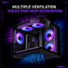 LOVINGCOOL ARGB GAMING PC MATX CASE – PANORAMIC TEMPERED GLASS w/ 3 FANS