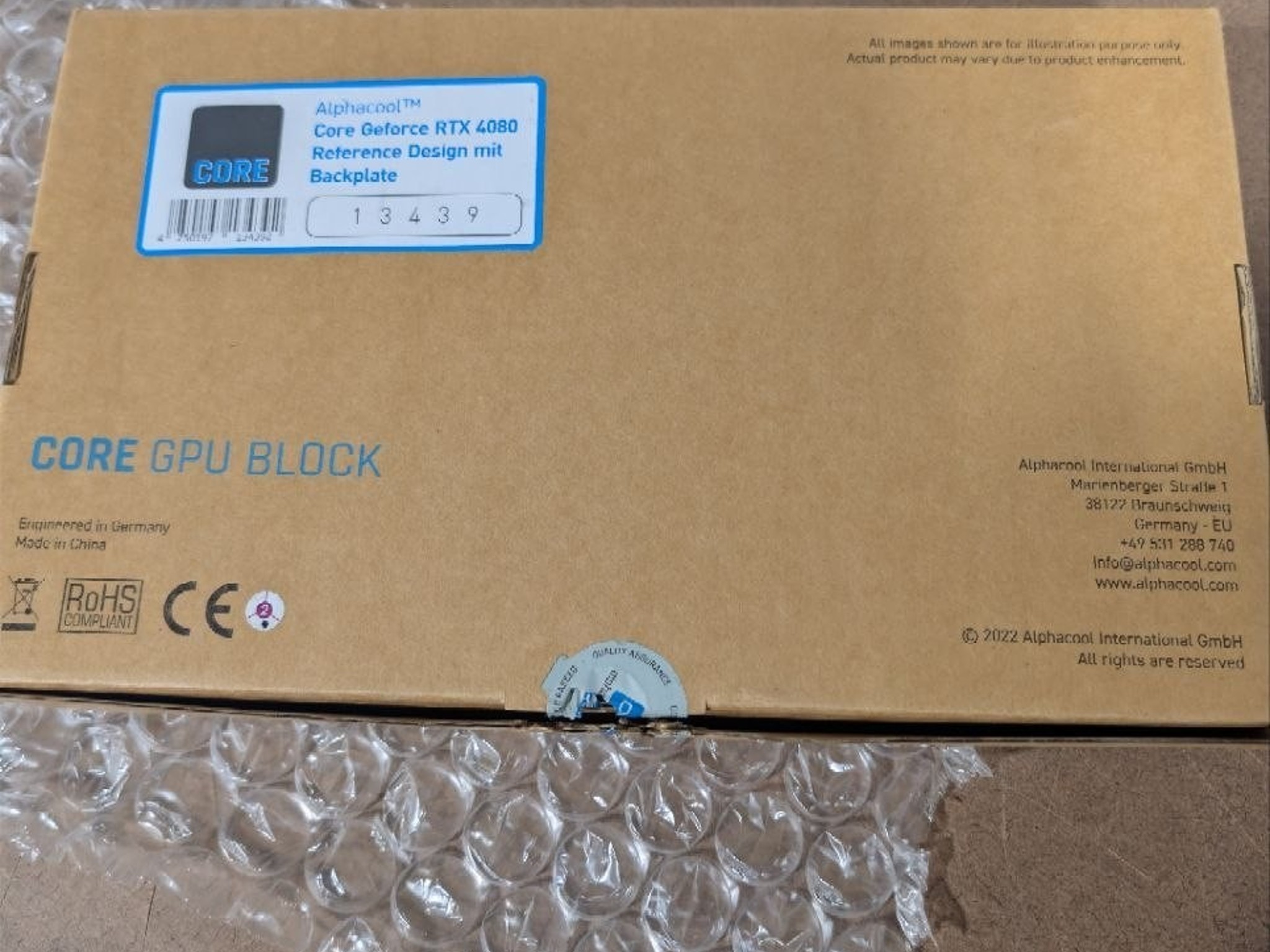 Alphacool Core Geforce RTX 4080 Reference Design with Backplate (13439)