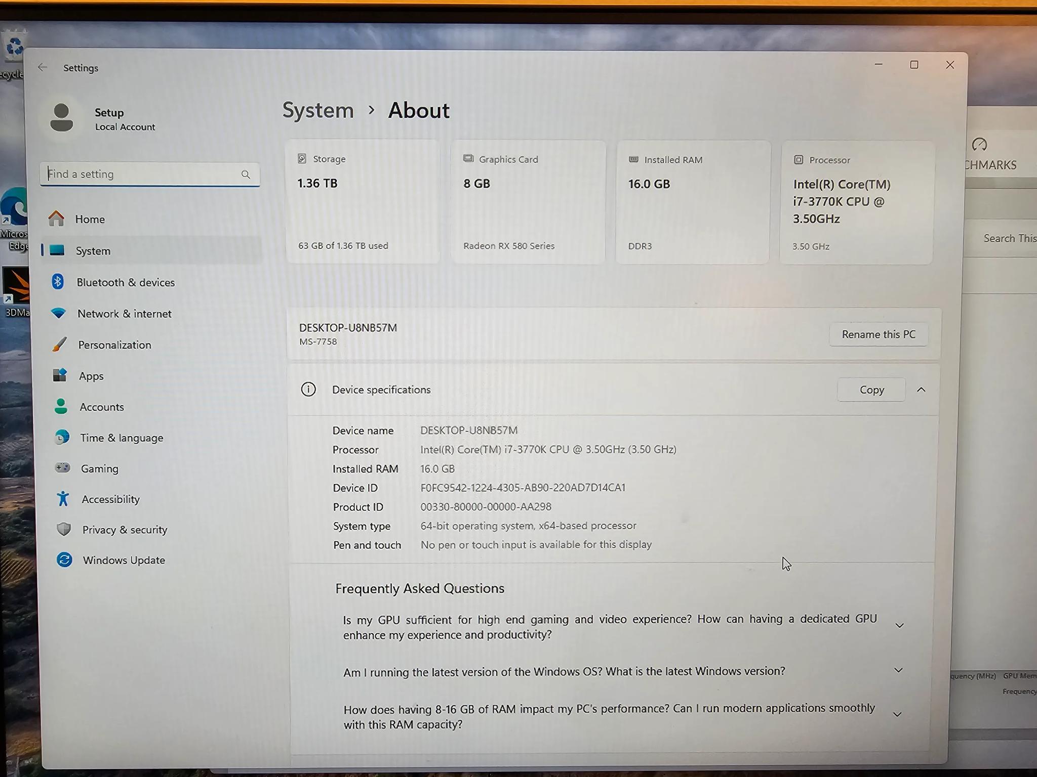Entry level gaming PC