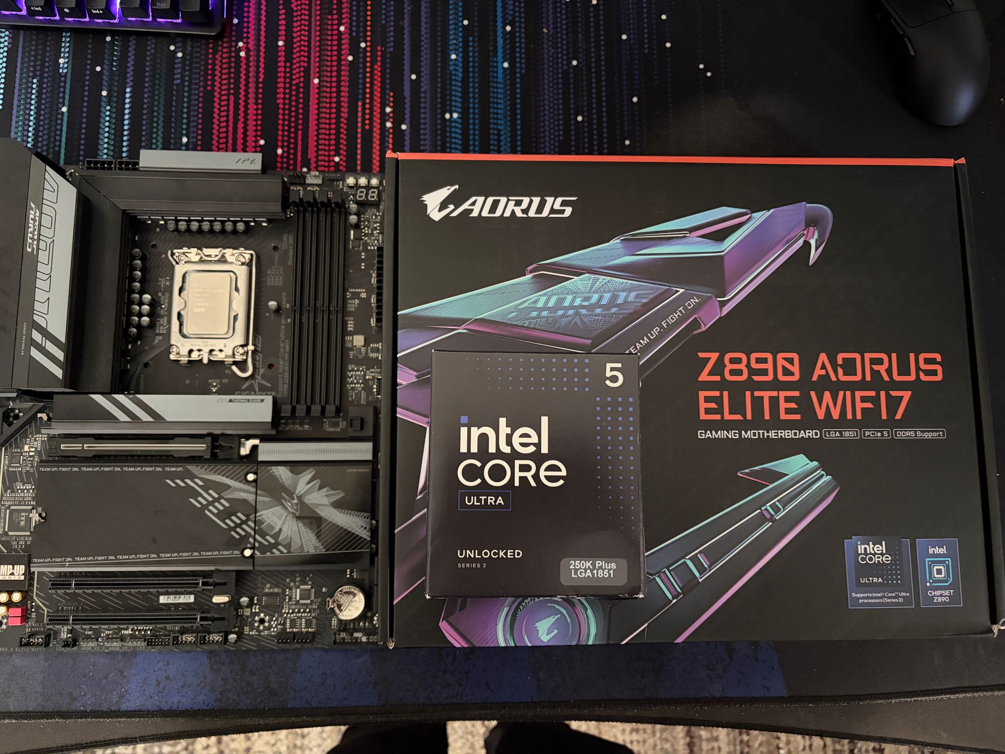 Core Ultra 250k plus + Gigabyte Z890 Aorus Elite Wifi